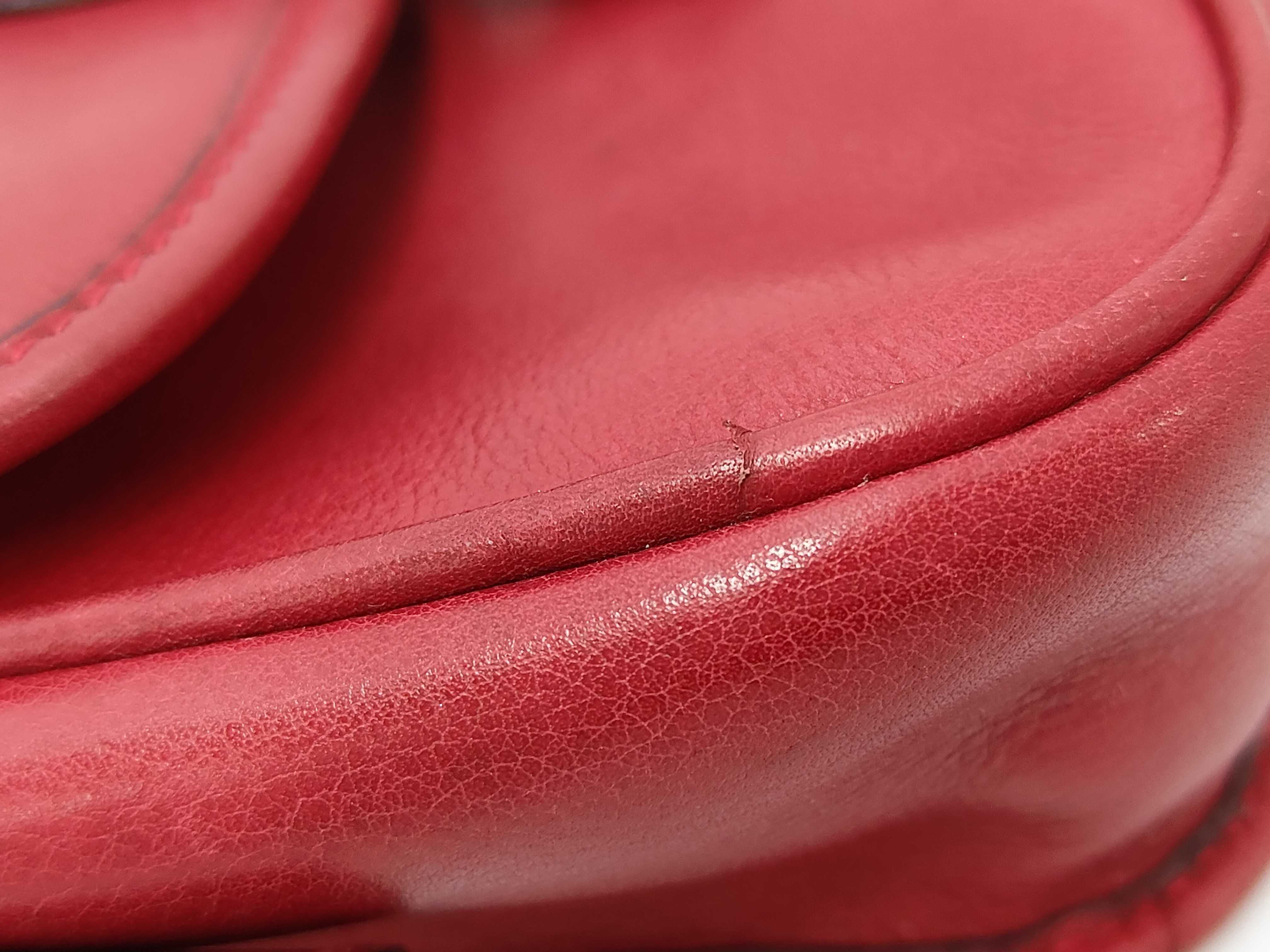 Leather Mini Shoulder Bag (Red) — view 10