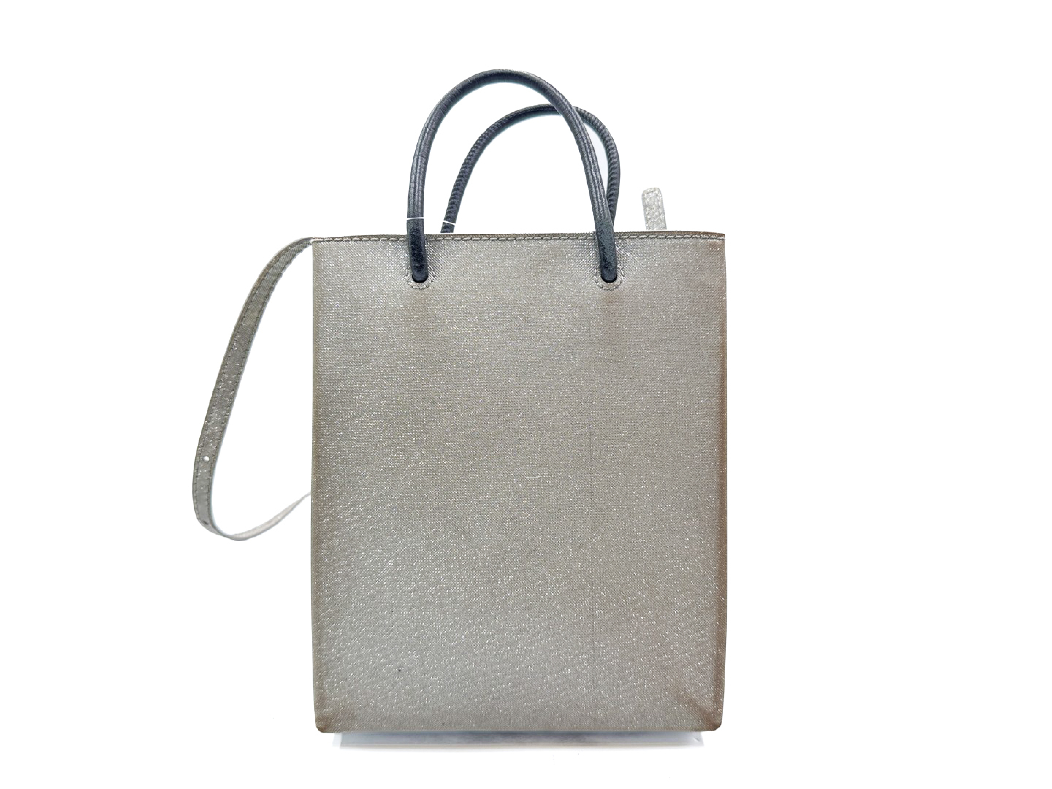 2-way strap handbag, silver, large size, 693805 — view 2