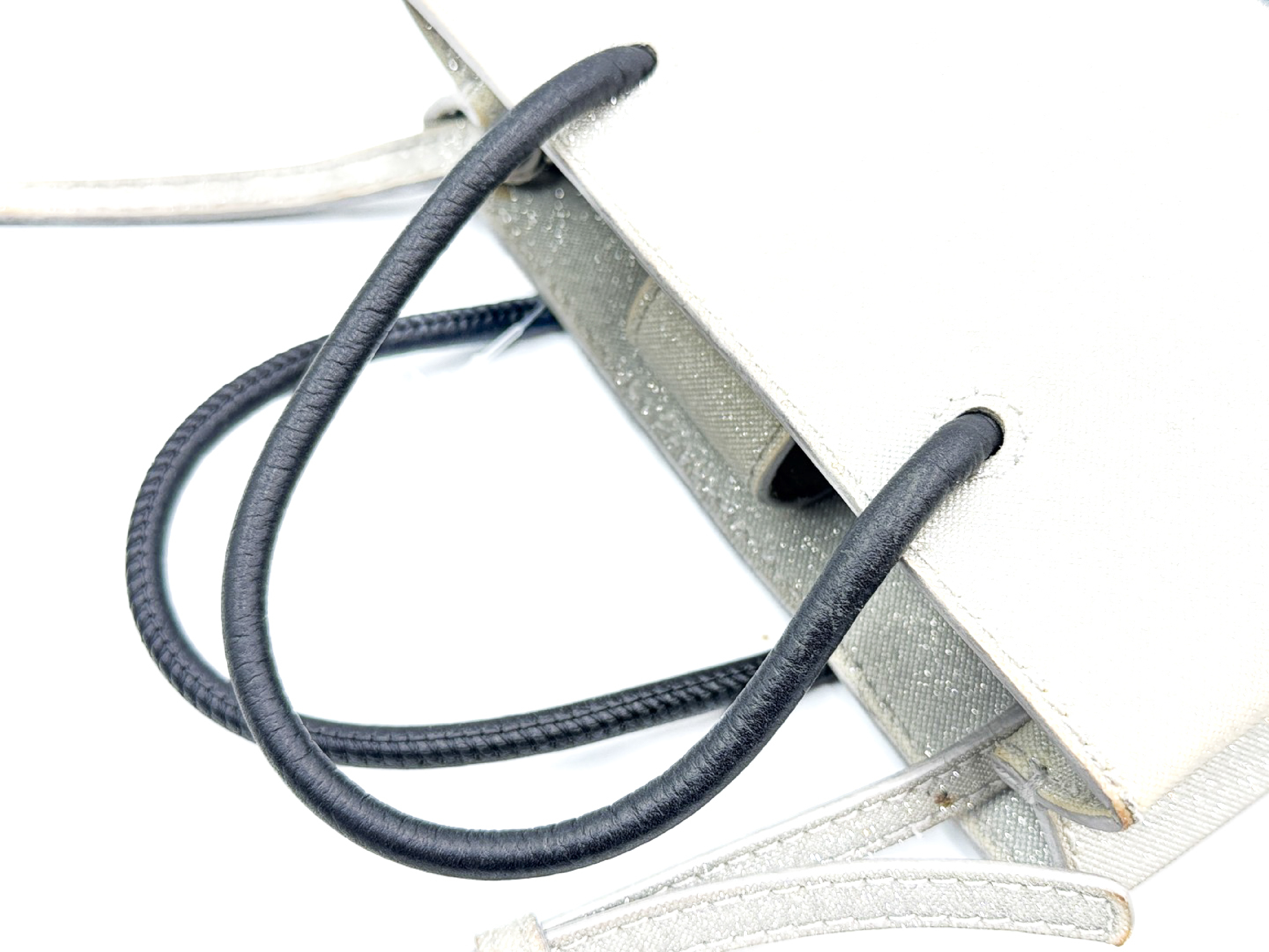 2-way strap handbag, silver, large size, 693805 — view 3