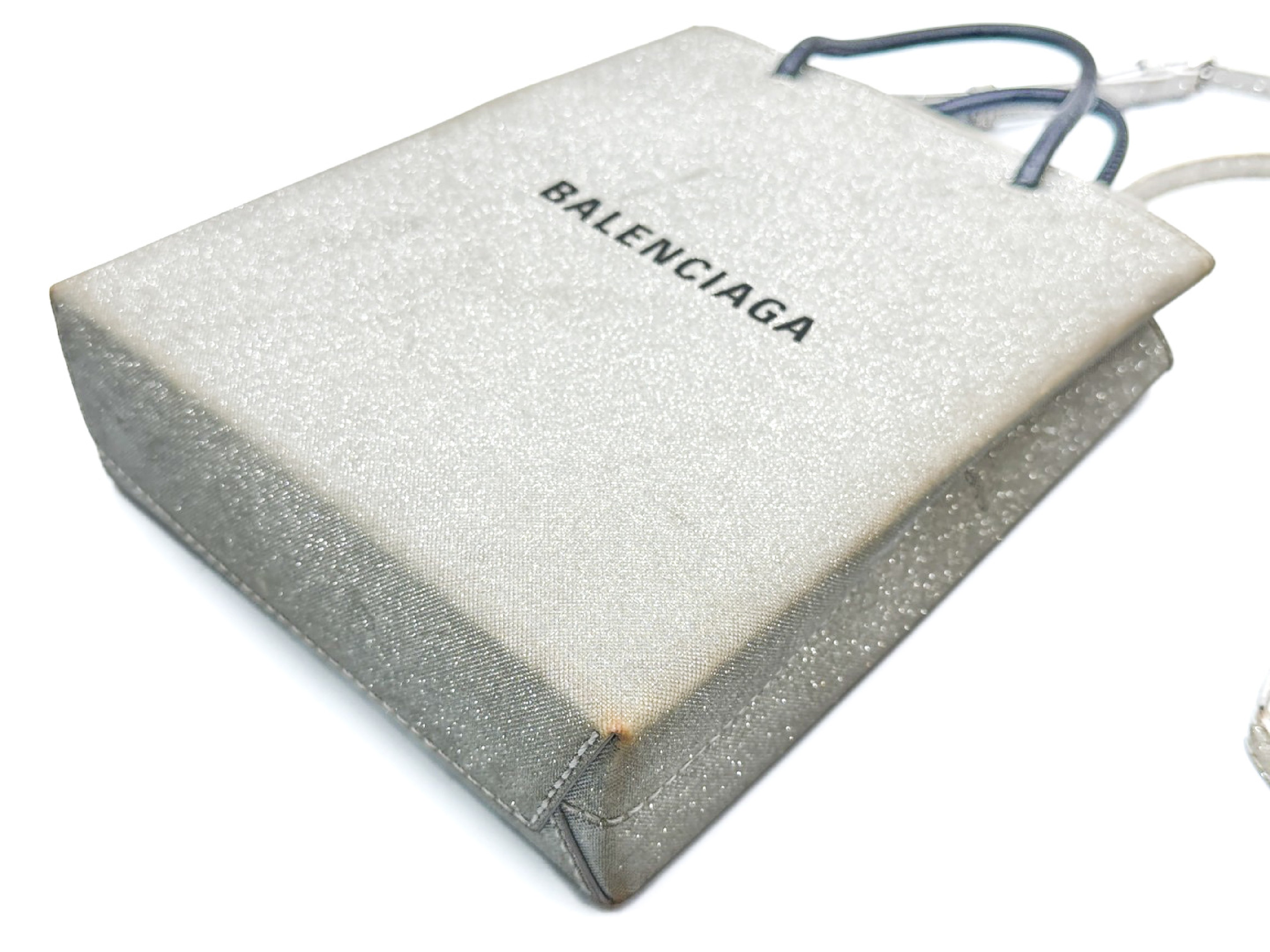 2-way strap handbag, silver, large size, 693805 — view 8
