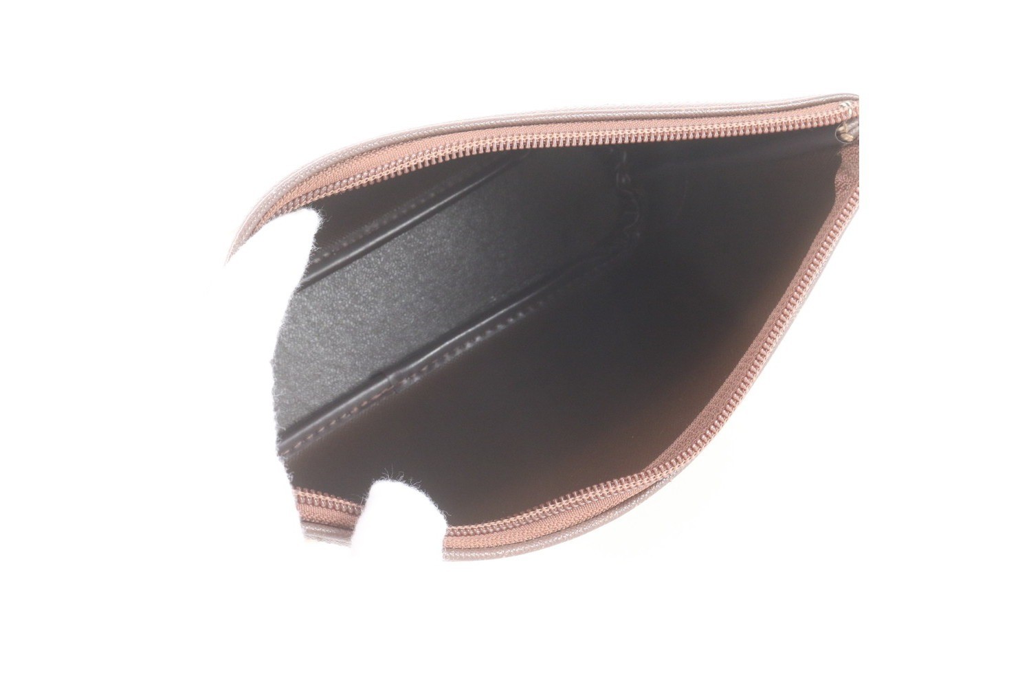 Checkered pattern leather canvas clutch bag — view 7