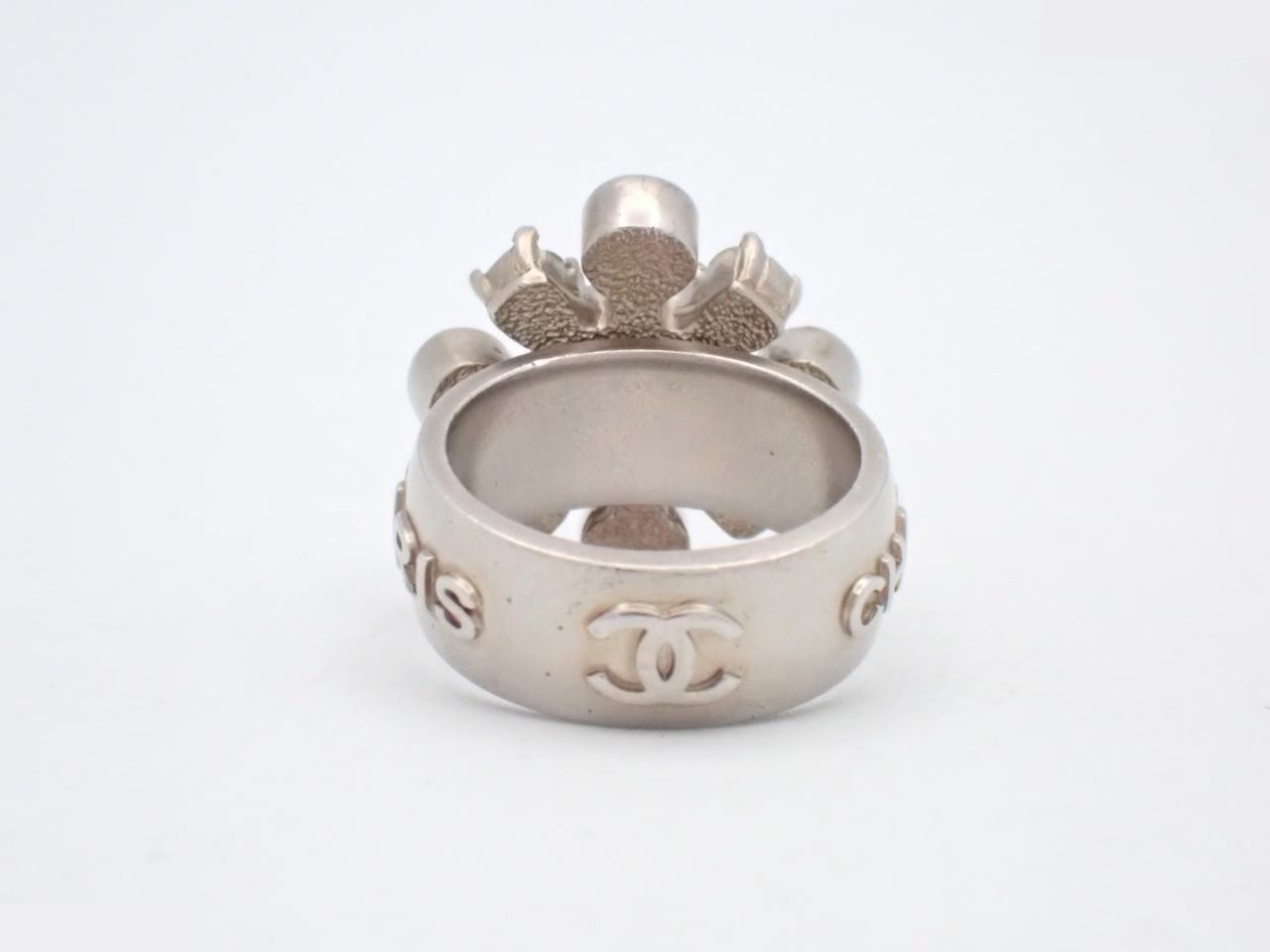 08A Coco Mark Rhinestone Ring, Size #13 — view 2