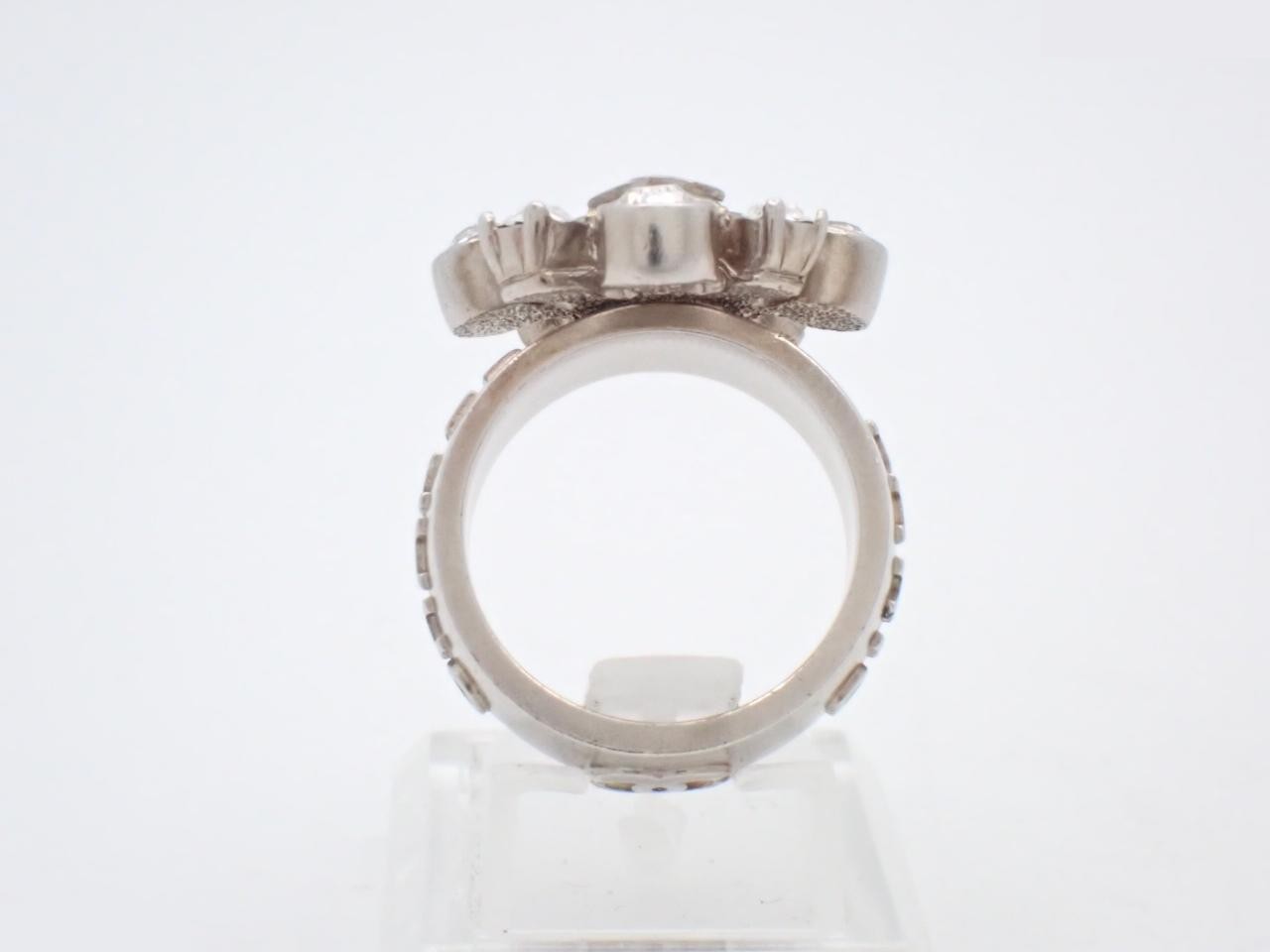 08A Coco Mark Rhinestone Ring, Size #13 — view 3