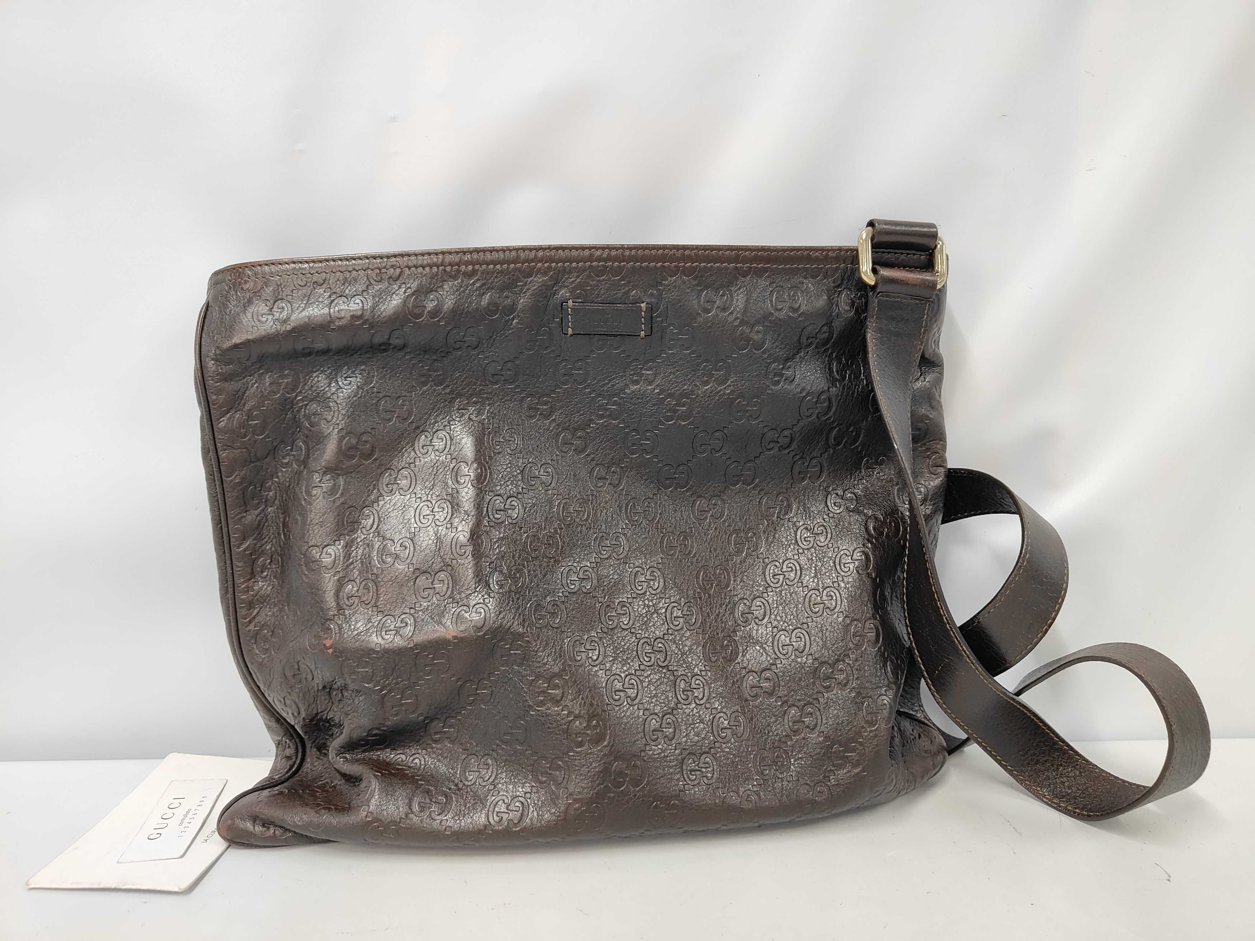 GG Shima Leather Shoulder Bag