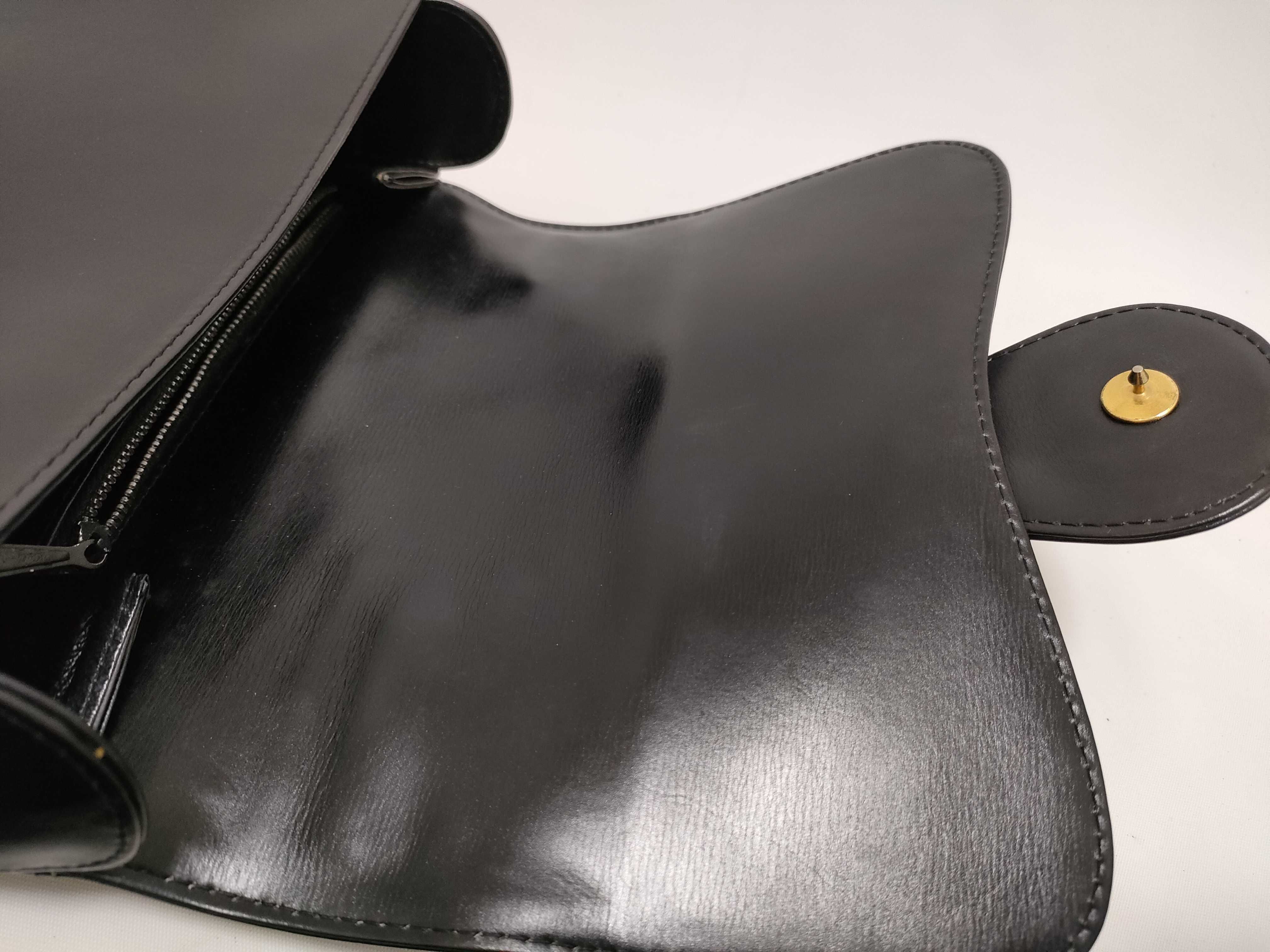 Leather Handbag, Black — view 8