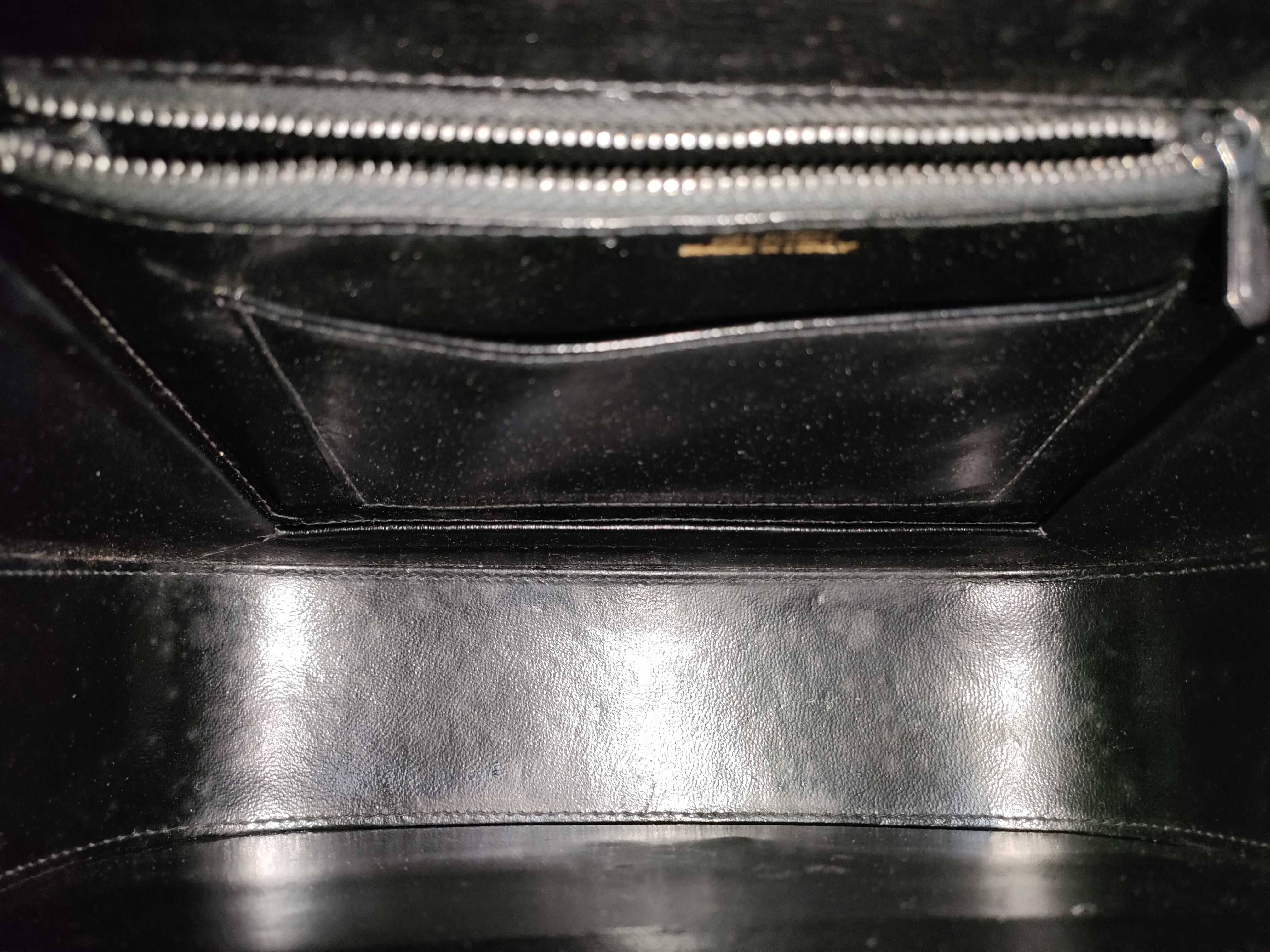 Leather Handbag, Black — view 10