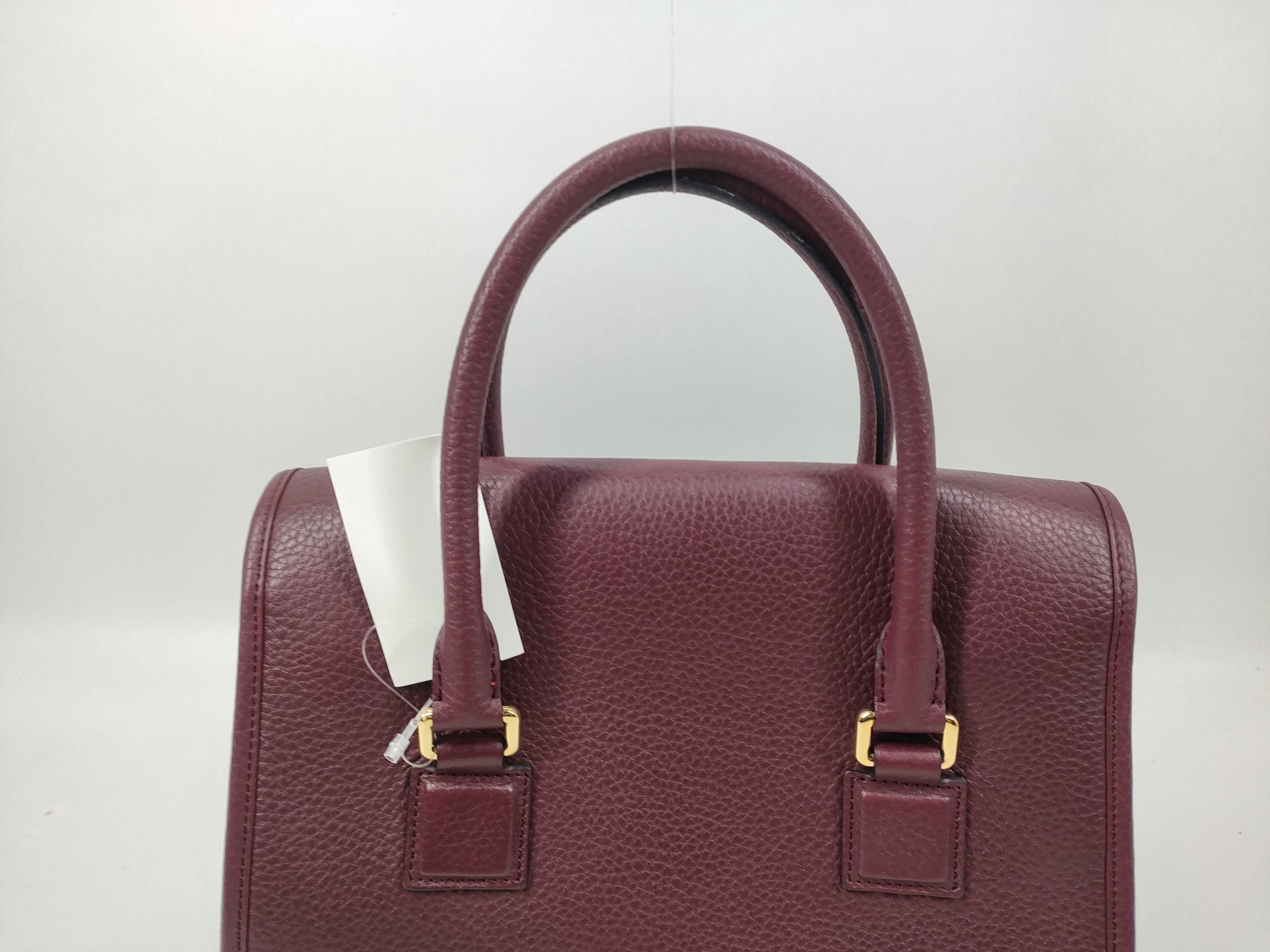 Alamo Bordeaux Gold Hardware 2-way Handbag — view 4