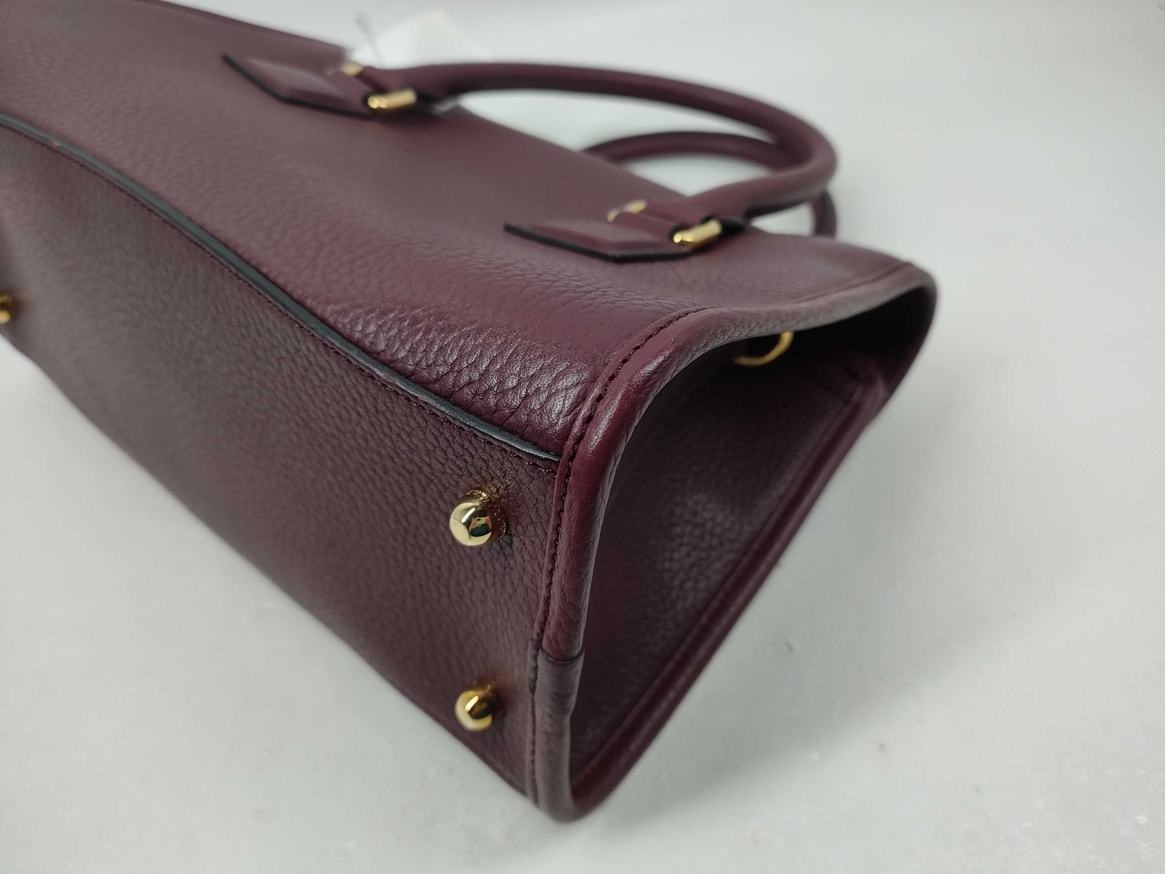 Alamo Bordeaux Gold Hardware 2-way Handbag — view 6