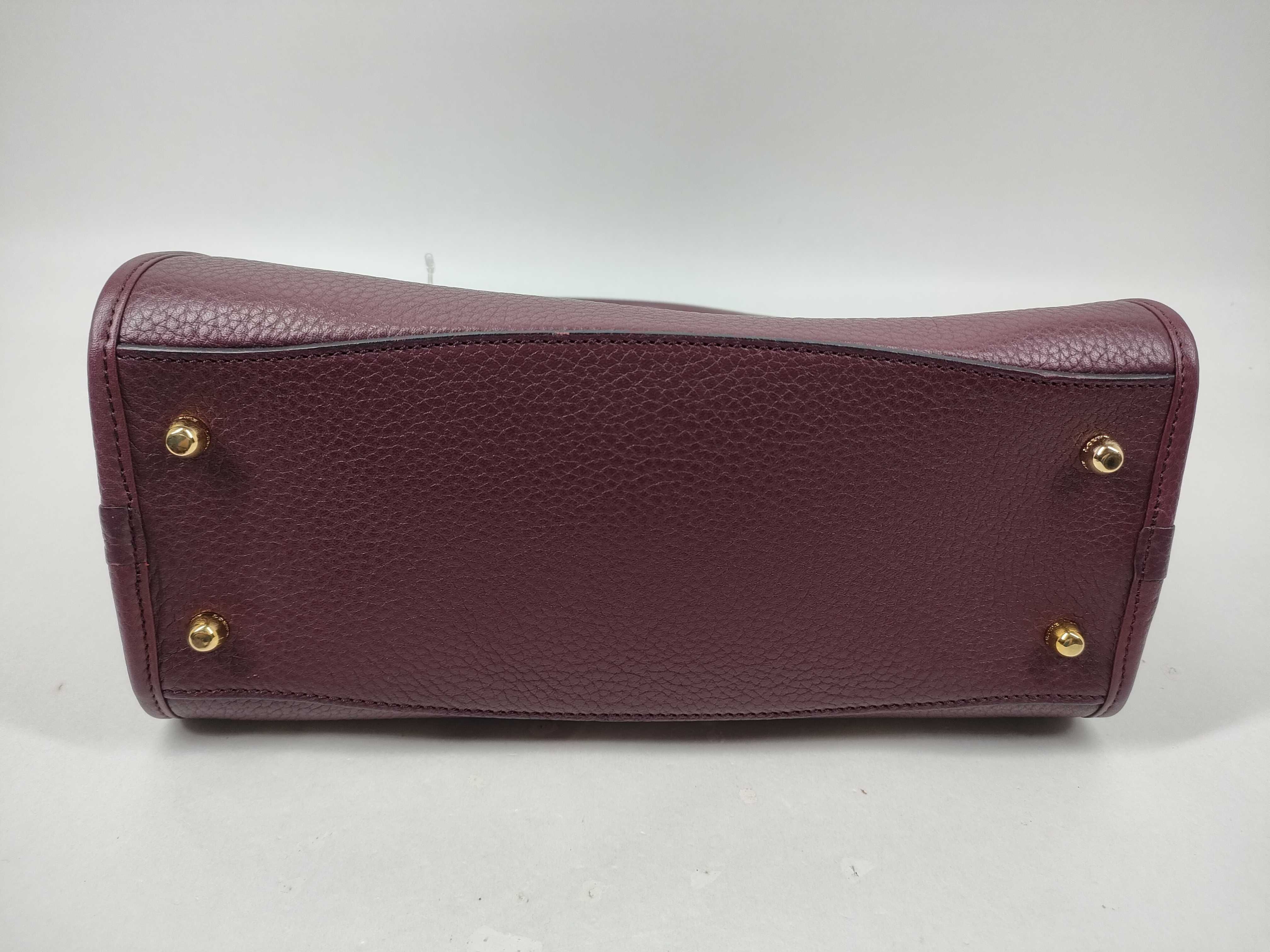 Alamo Bordeaux Gold Hardware 2-way Handbag — view 7