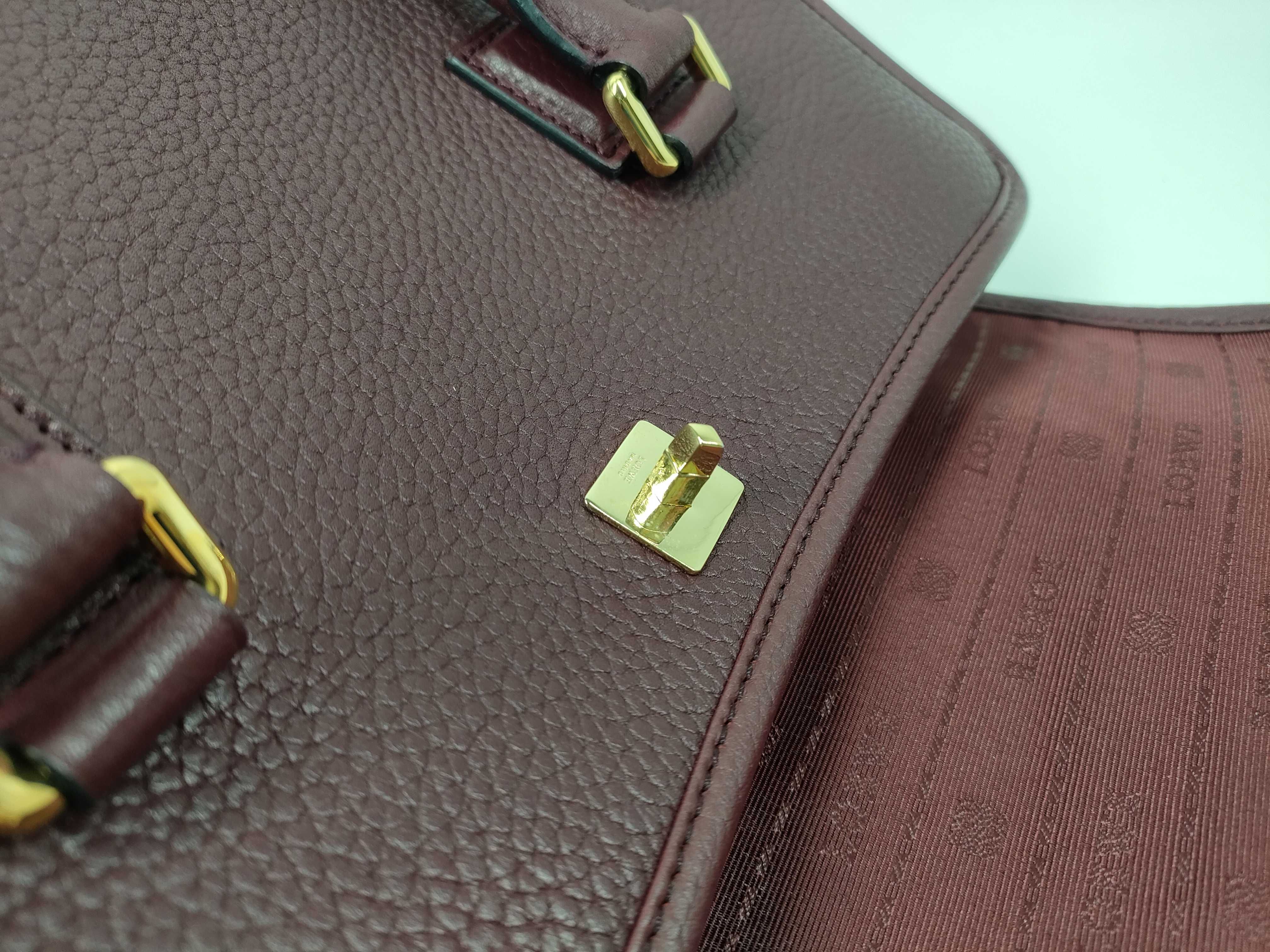 Alamo Bordeaux Gold Hardware 2-way Handbag — view 8