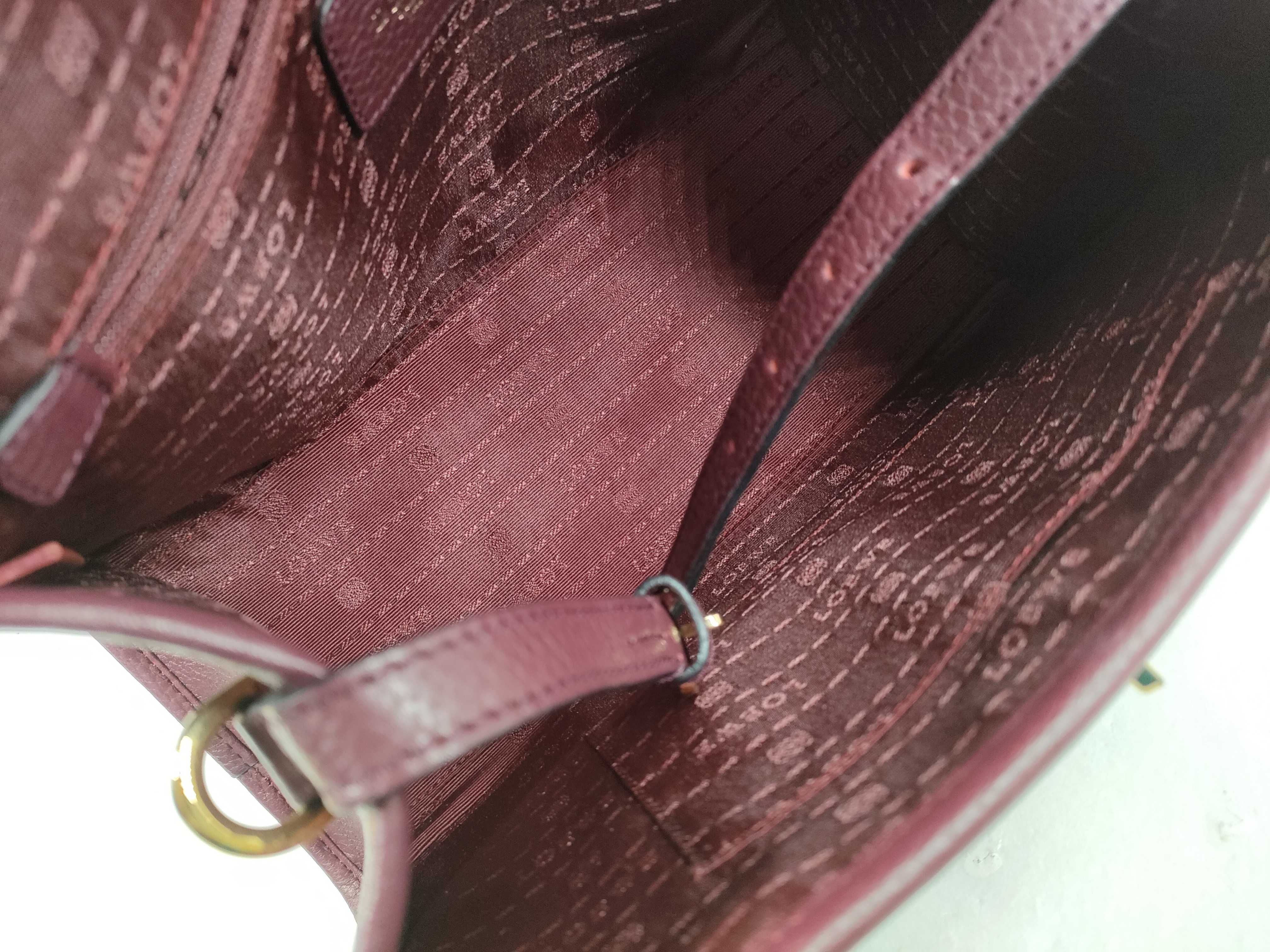 Alamo Bordeaux Gold Hardware 2-way Handbag — view 10