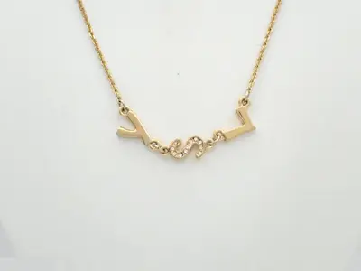 Logo necklace, neck circumference approximately 51 cm