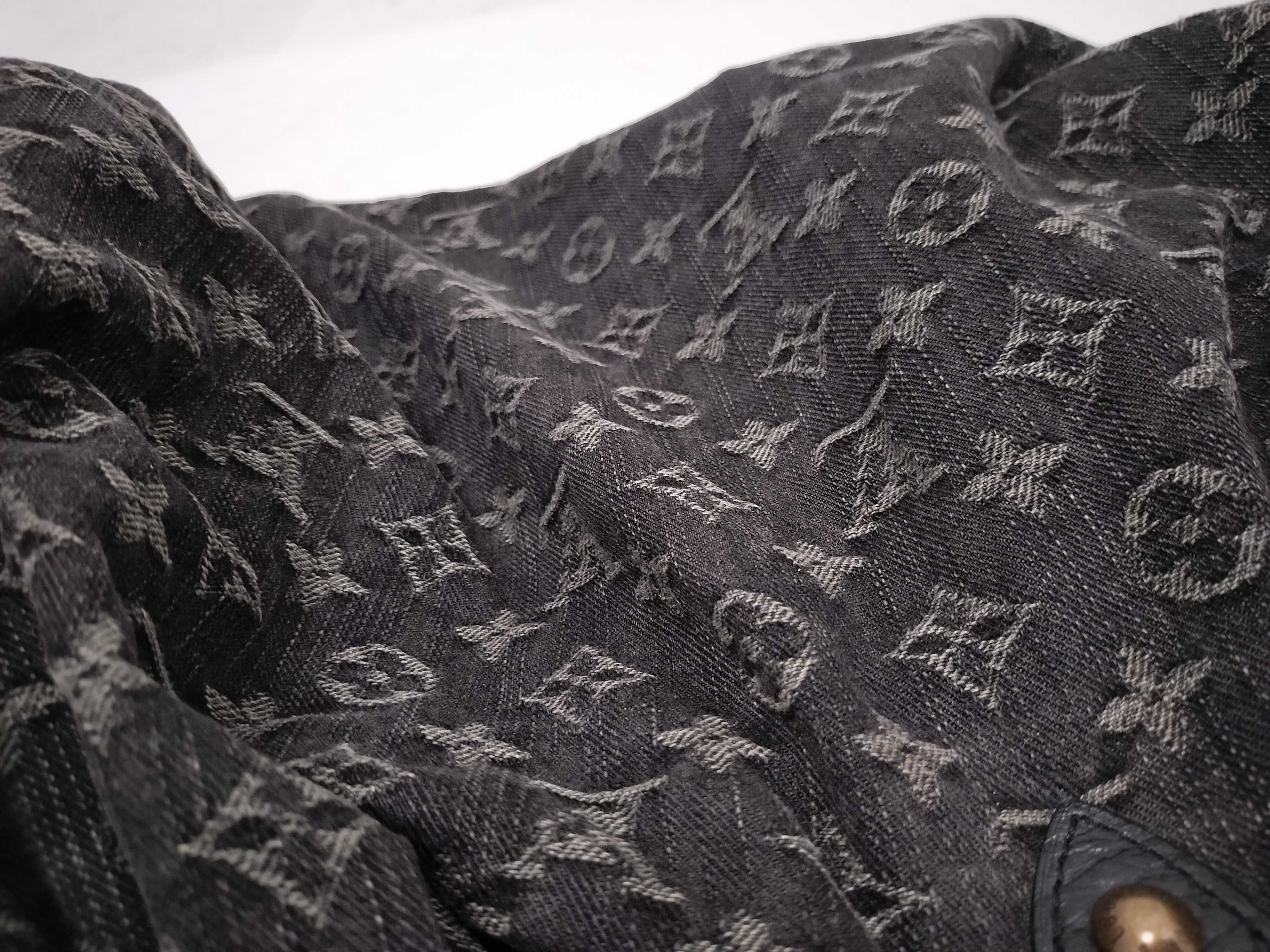 Monogram Denim Shoulder Bag, Black Denim Noir M95510 — view 14