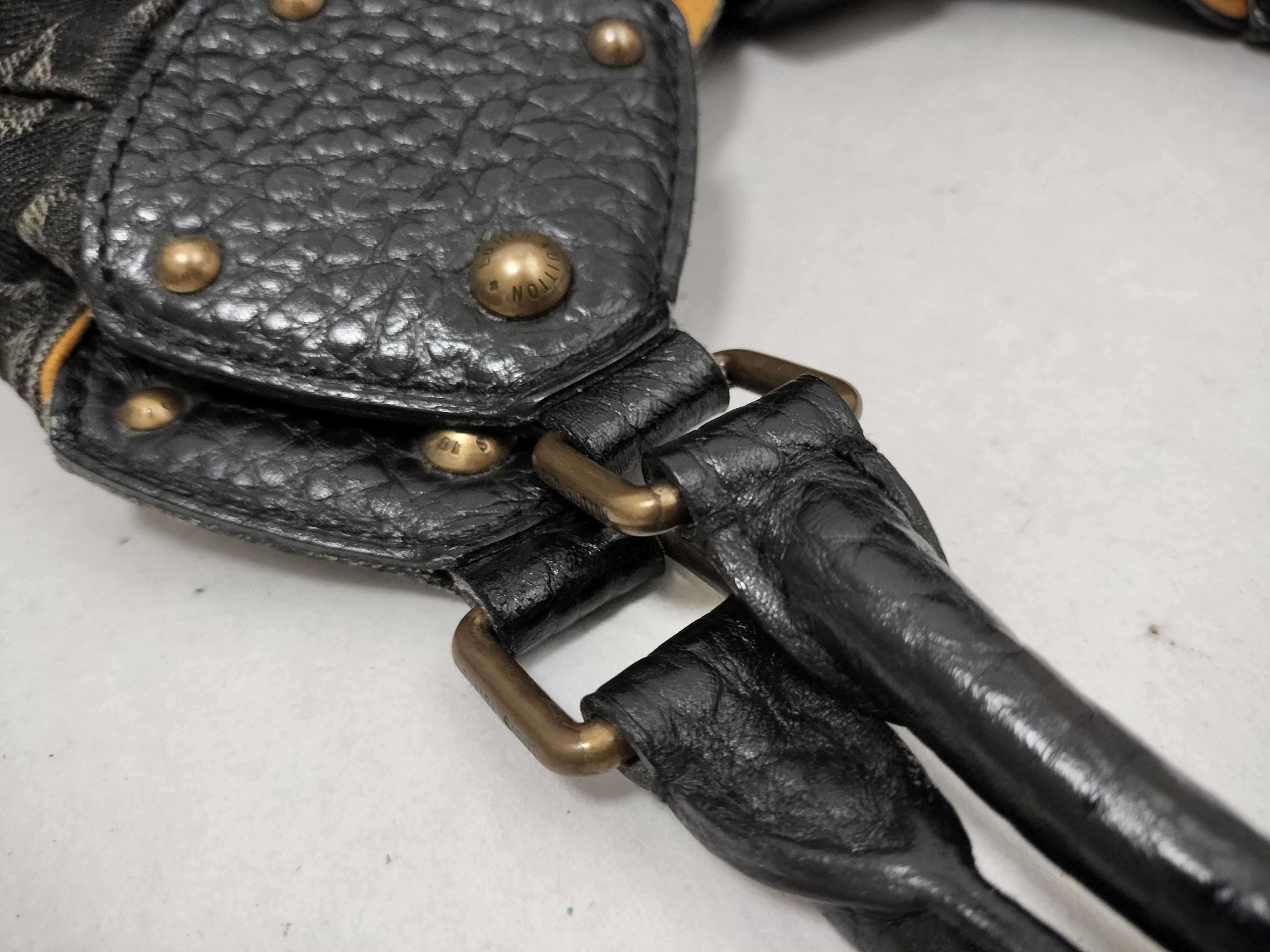 Monogram Denim Shoulder Bag, Black Denim Noir M95510 — view 5