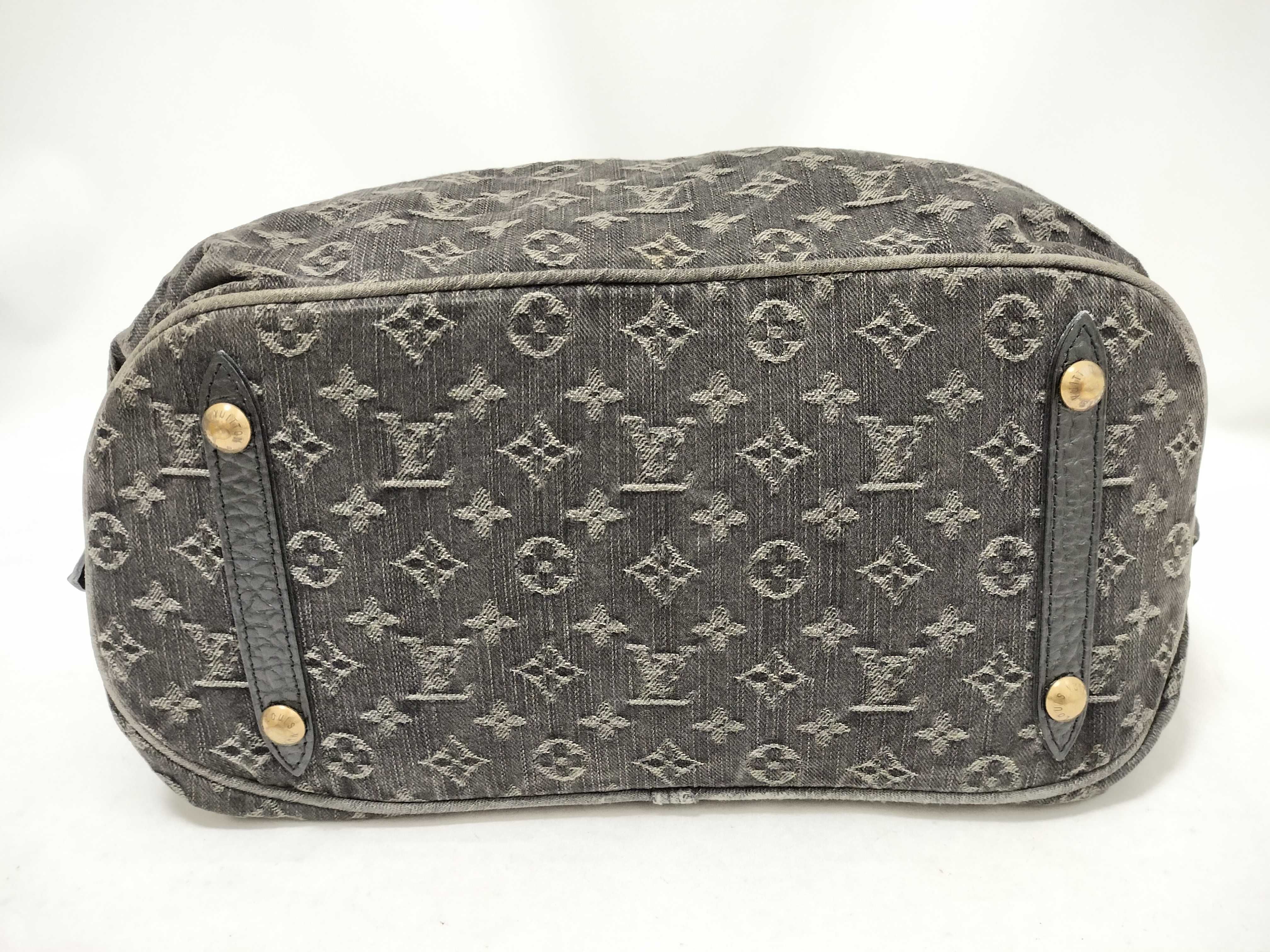 Monogram Denim Shoulder Bag, Black Denim Noir M95510 — view 7