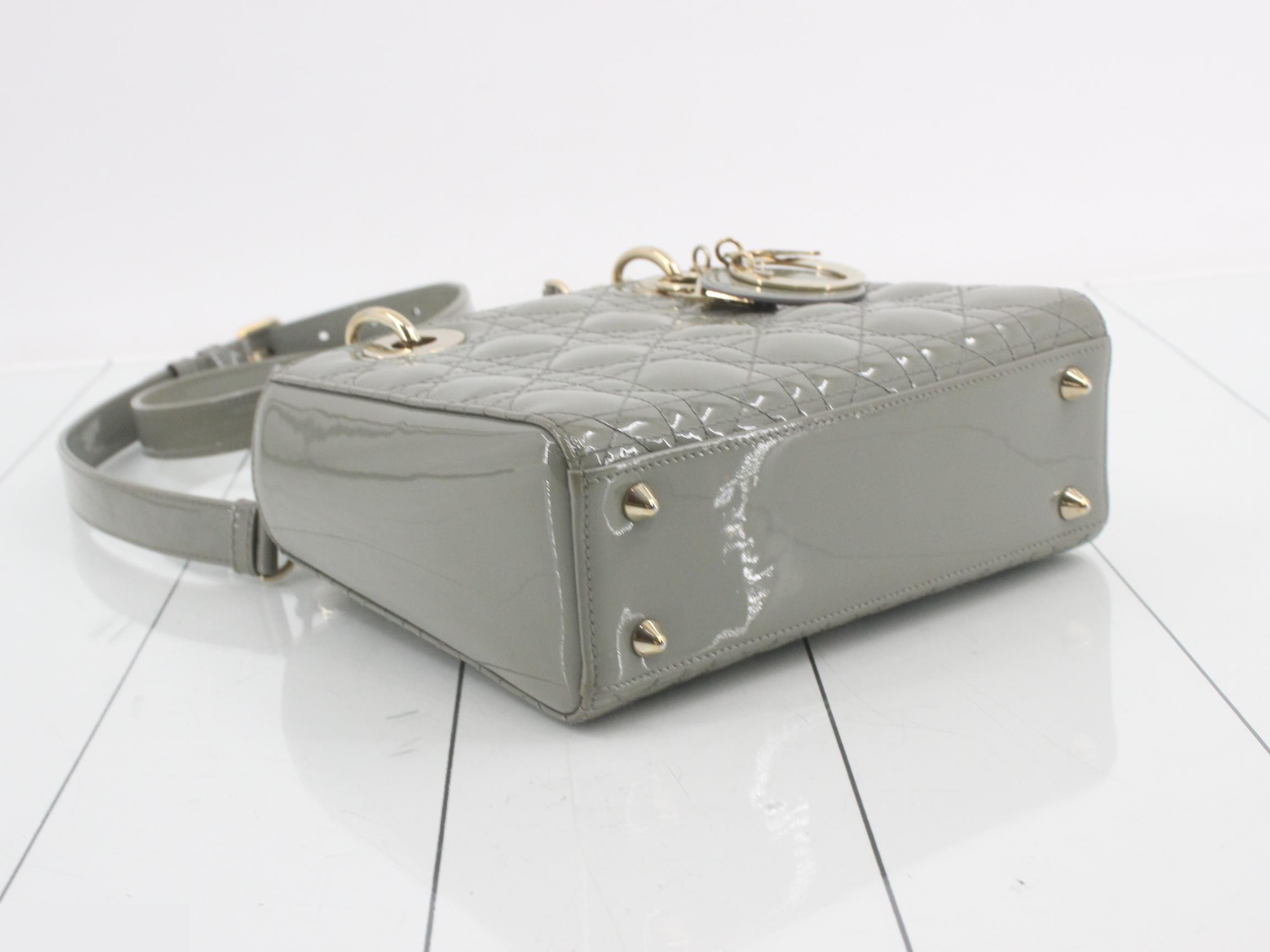 Lady Dior Canage Enamel 2-Way Shoulder/Handbag — view 5