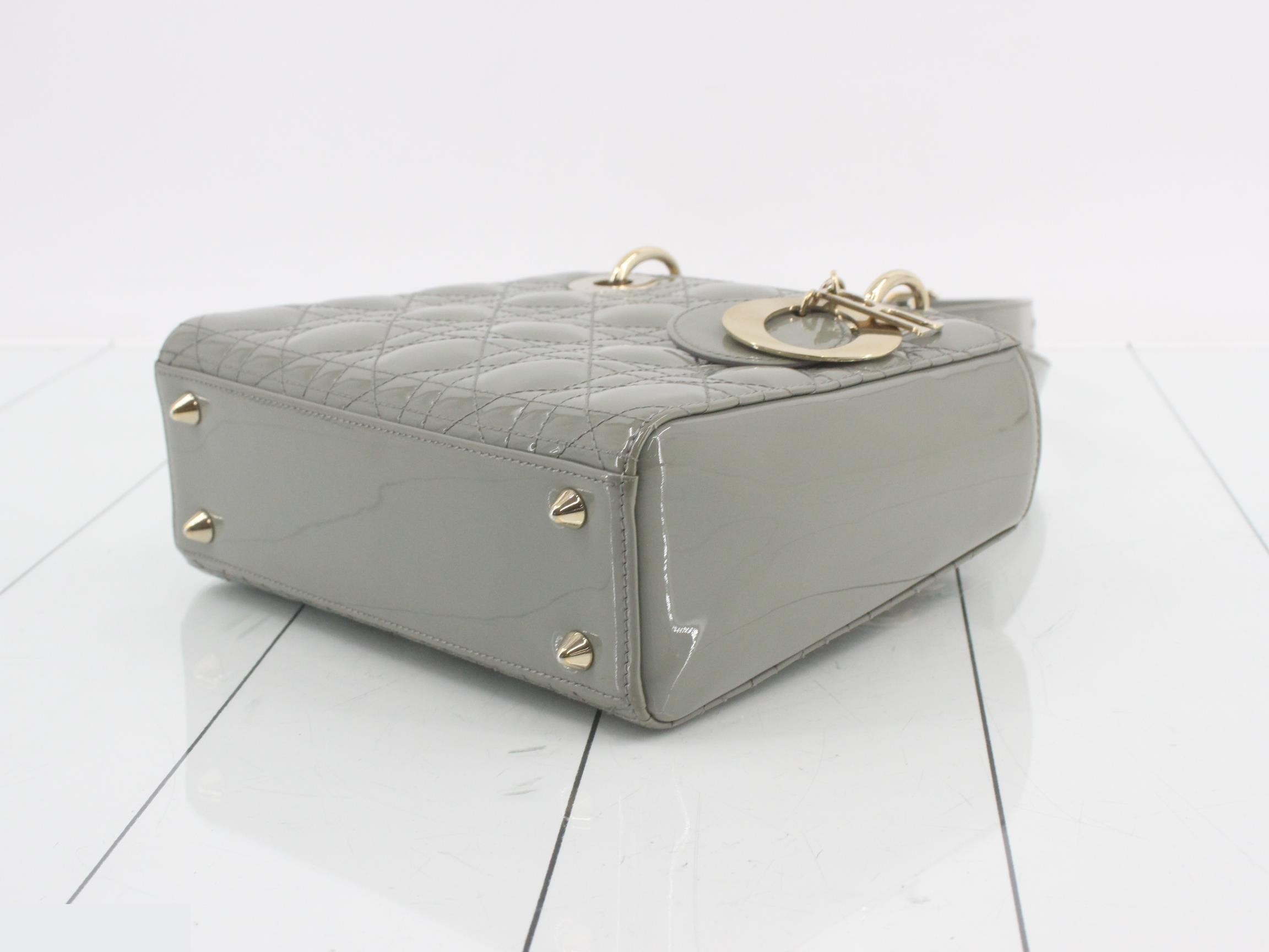 Lady Dior Canage Enamel 2-Way Shoulder/Handbag — view 6