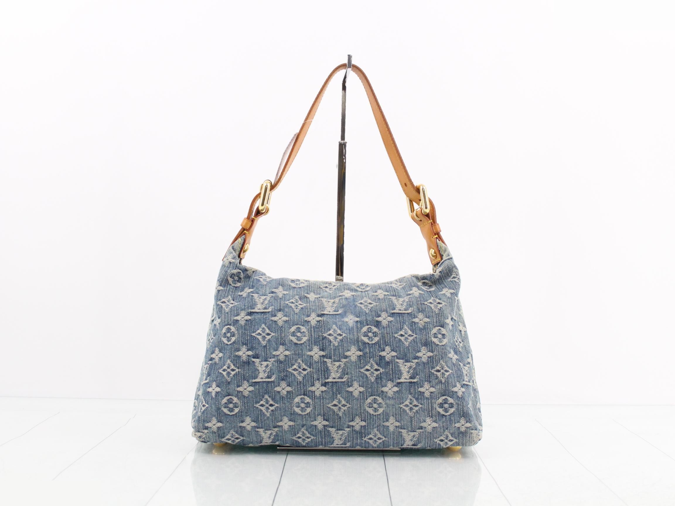 Monogram Denim Baggy PM Blue Shoulder Bag — view 2