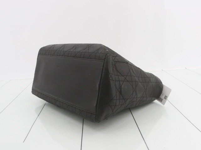 Lady Dior Lamb Black 2WAY Handbag G Hardware — view 6