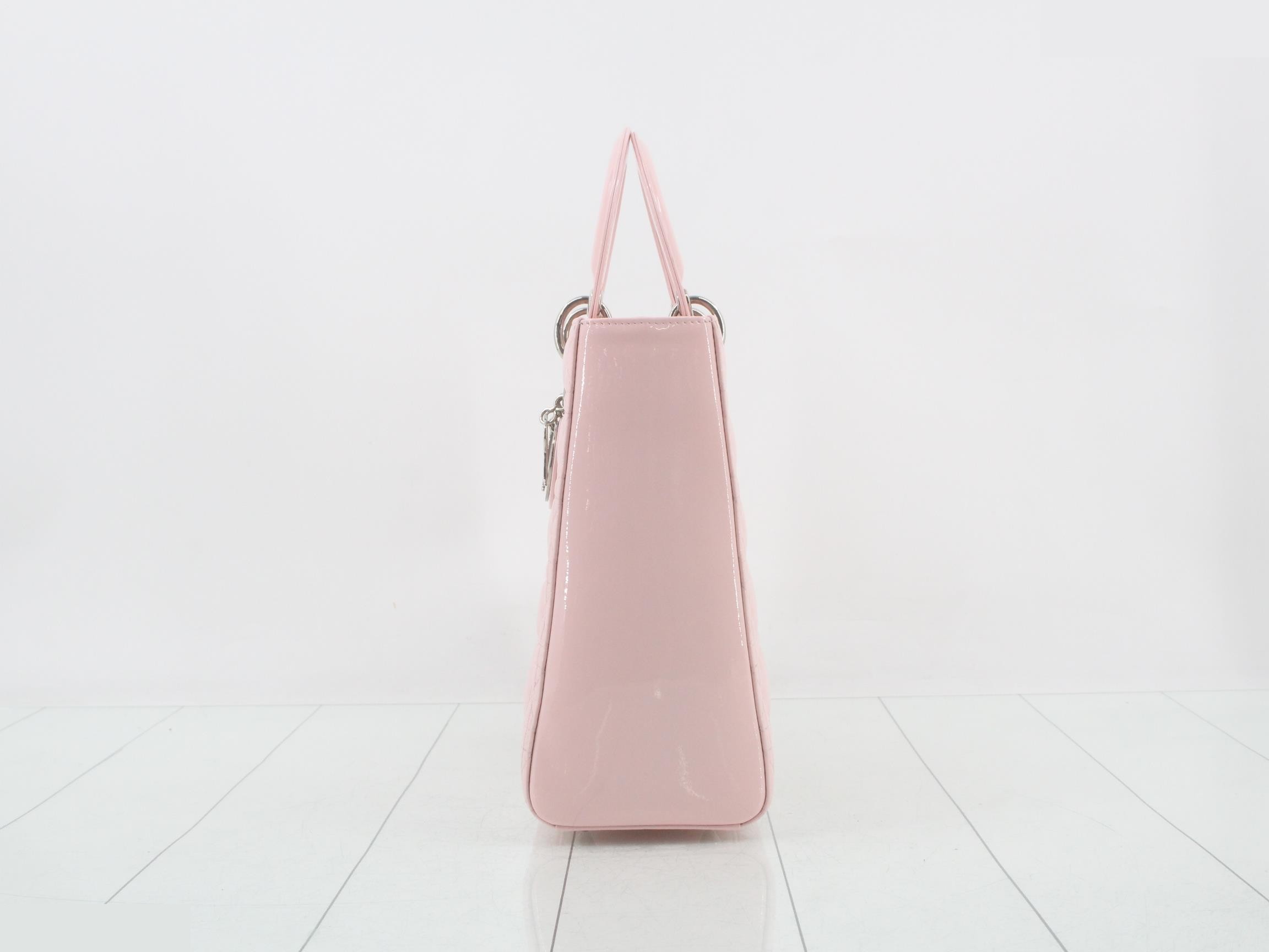 Lady Dior Cannage Enamel 2-Way Handbag — view 3