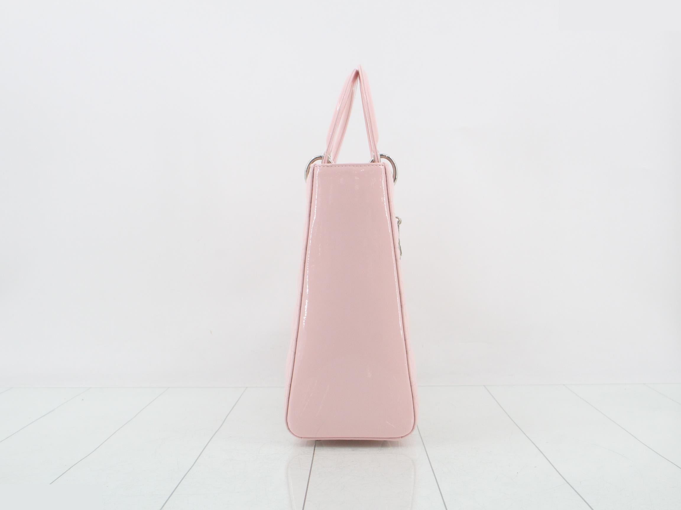 Lady Dior Cannage Enamel 2-Way Handbag — view 4