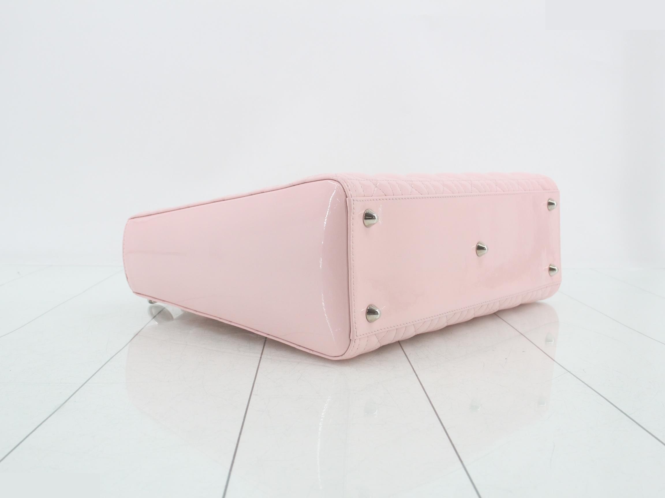 Lady Dior Cannage Enamel 2-Way Handbag — view 5