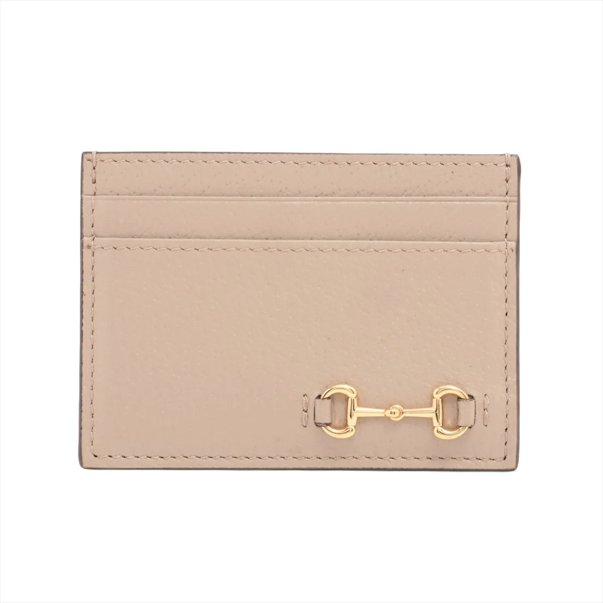 Horsebit 700469 Leather Card Case Beige