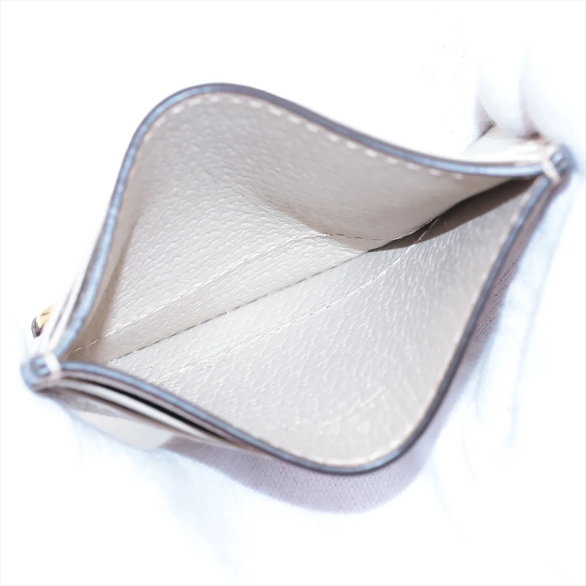 Horsebit 700469 Leather Card Case Beige — view 5