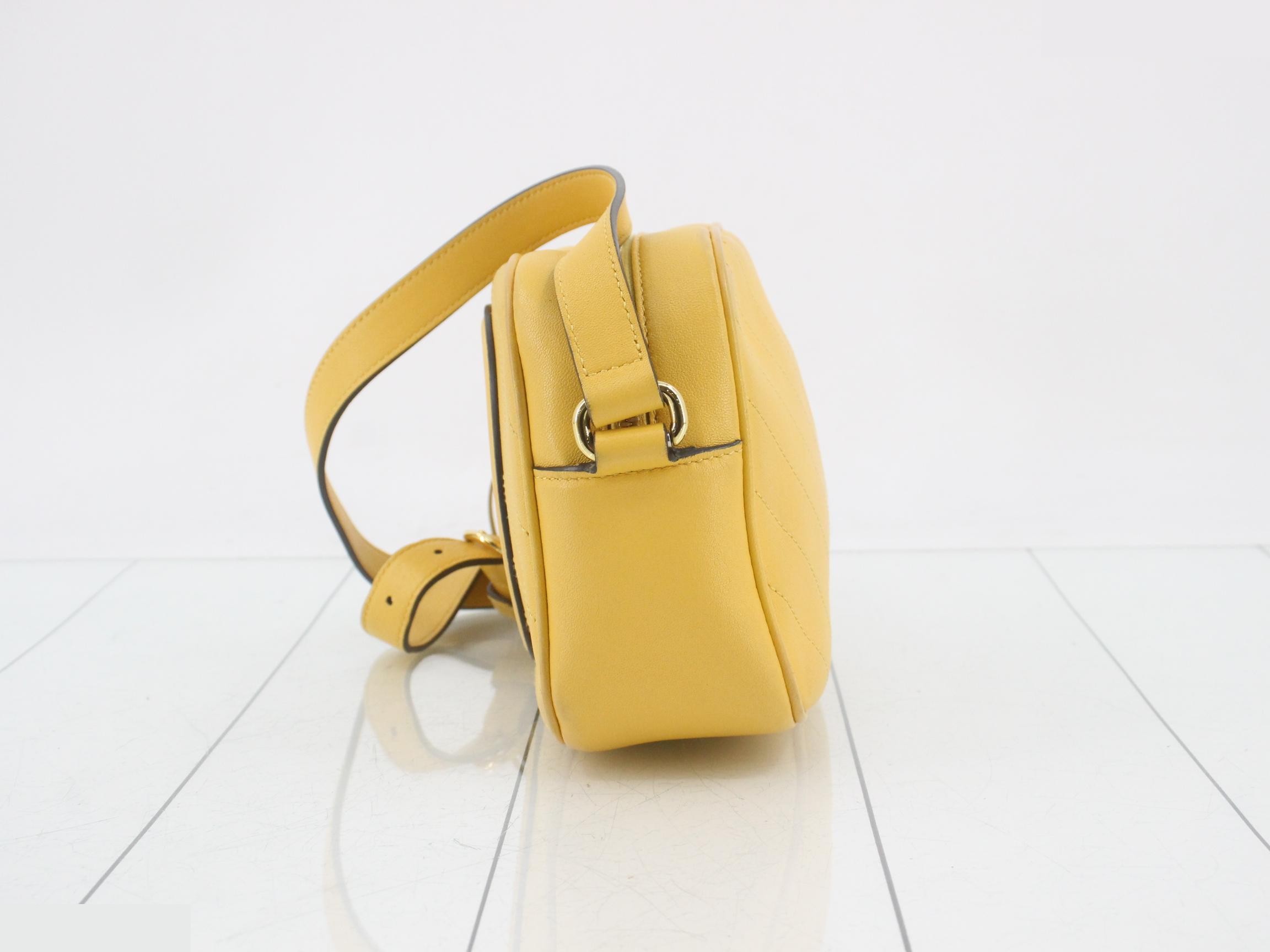 Blondie Small Bag, Leather Shoulder Bag, Yellow — view 3