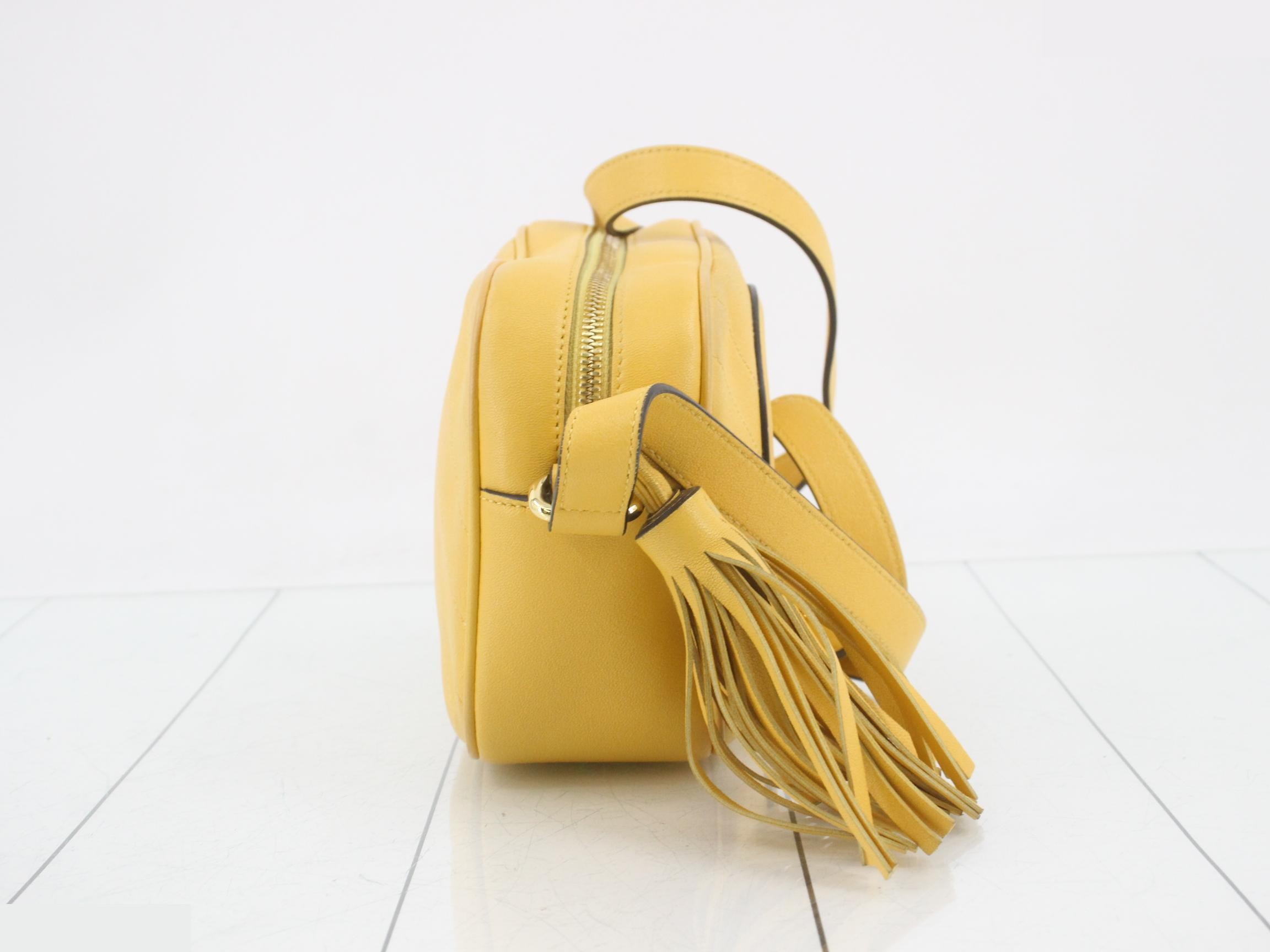 Blondie Small Bag, Leather Shoulder Bag, Yellow — view 4