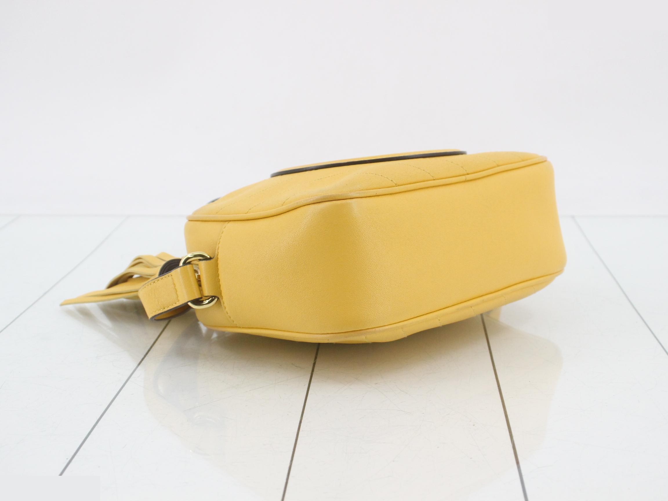Blondie Small Bag, Leather Shoulder Bag, Yellow — view 5