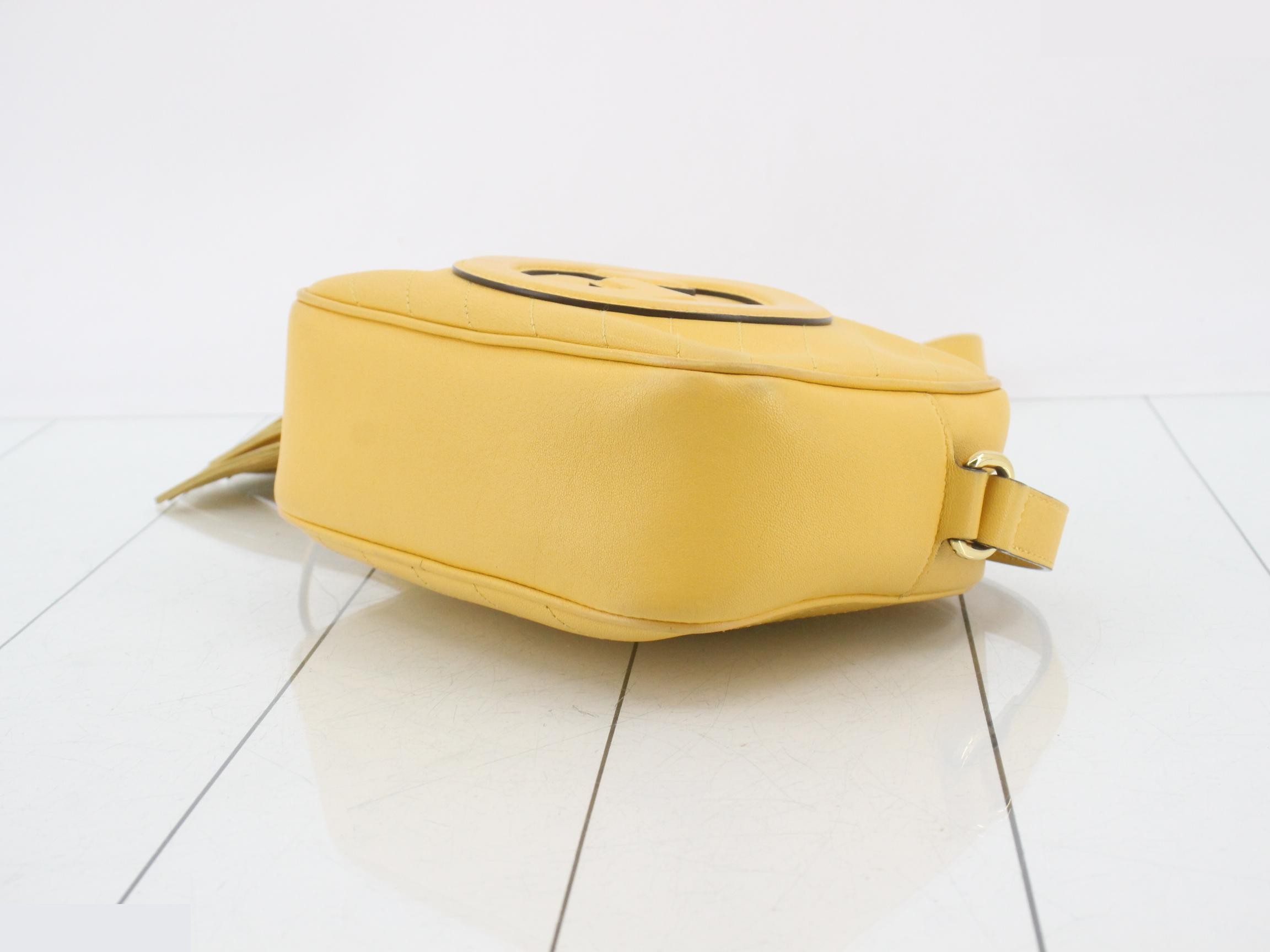 Blondie Small Bag, Leather Shoulder Bag, Yellow — view 6