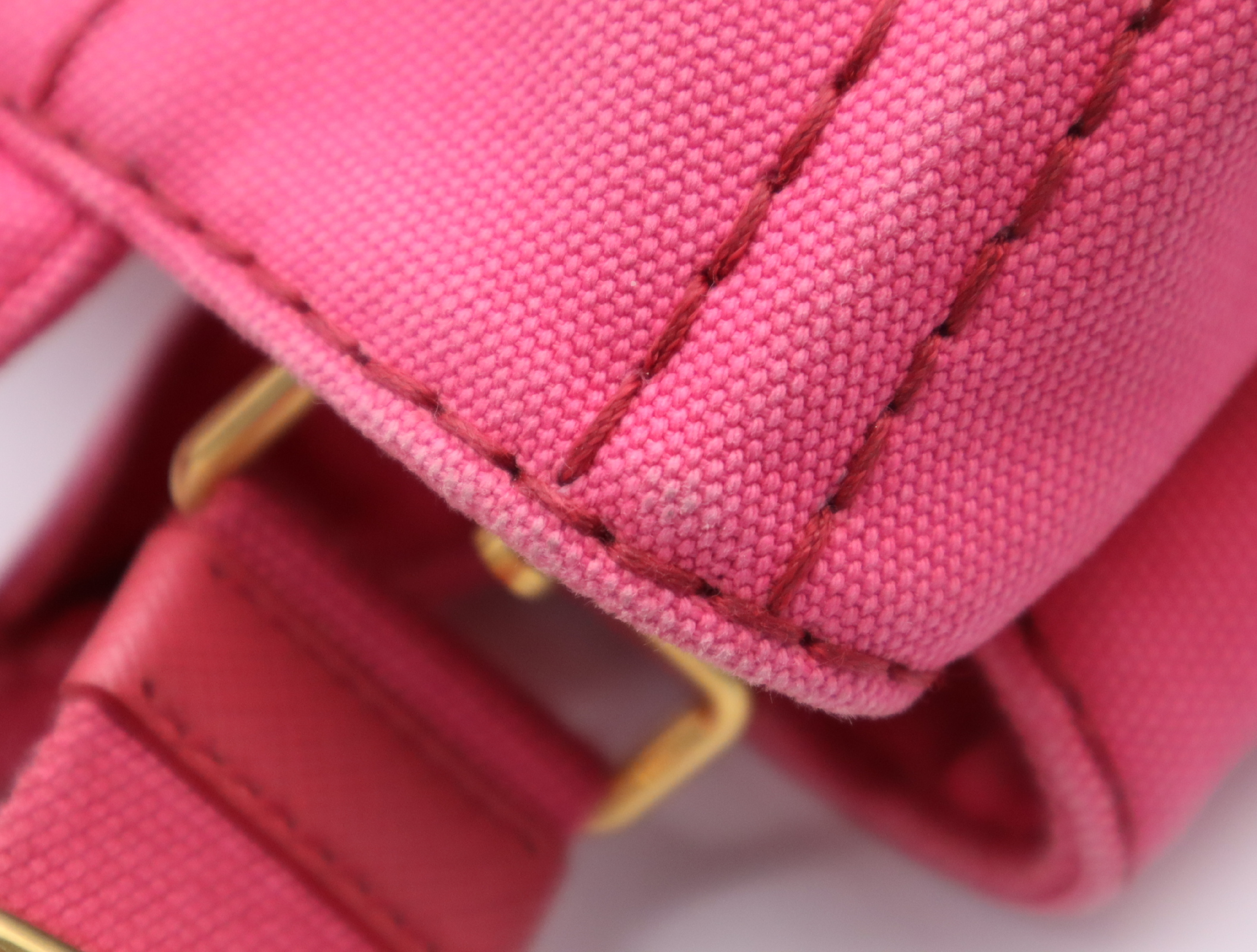 Canvas Canapa 2-Way Handbag, Pink, with Shoulder Strap and Guarantee Card. — view 11