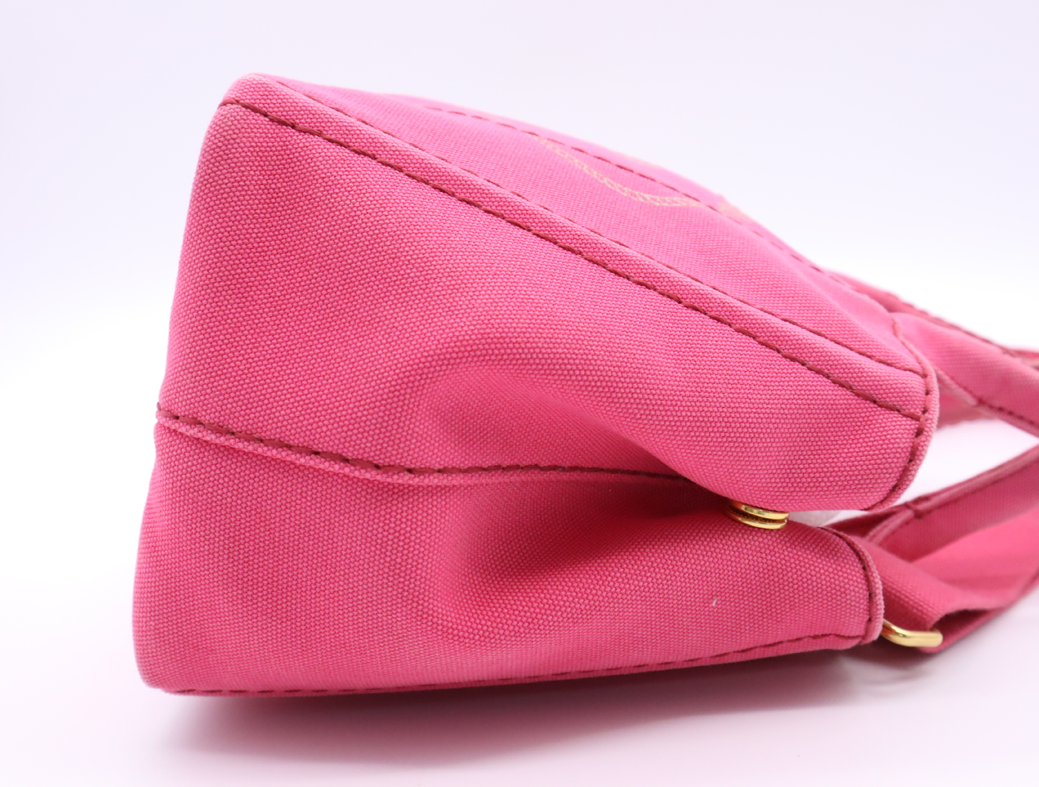 Canvas Canapa 2-Way Handbag, Pink, with Shoulder Strap and Guarantee Card. — view 5