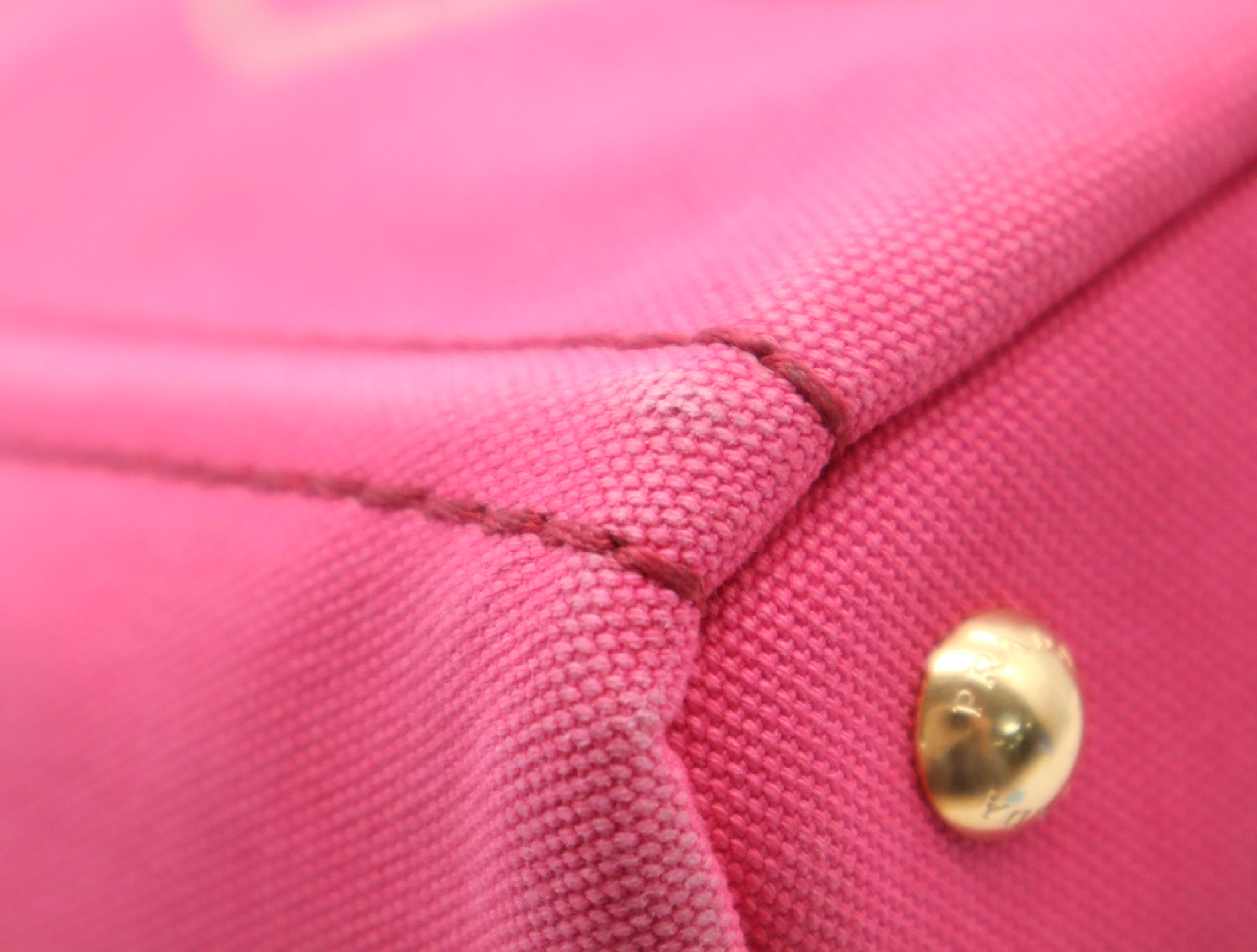 Canvas Canapa 2-Way Handbag, Pink, with Shoulder Strap and Guarantee Card. — view 6