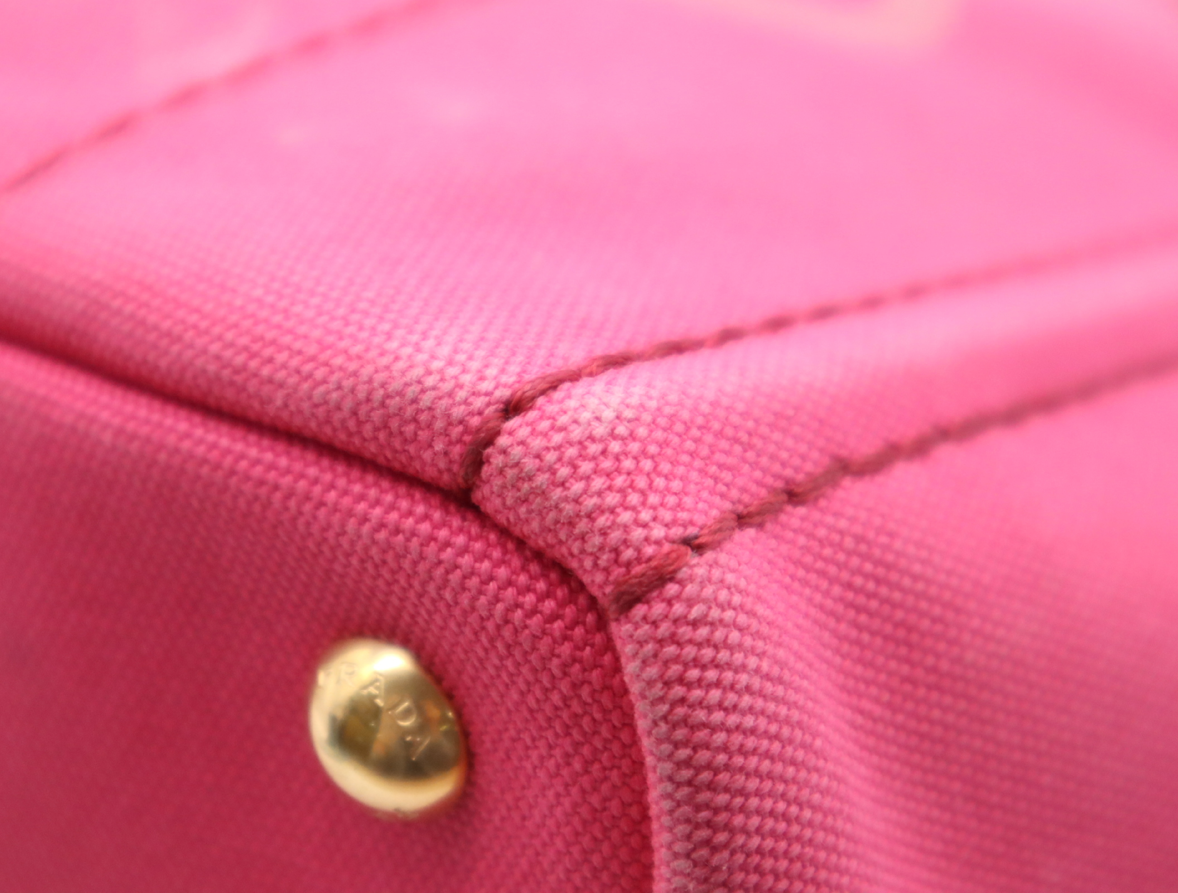 Canvas Canapa 2-Way Handbag, Pink, with Shoulder Strap and Guarantee Card. — view 7