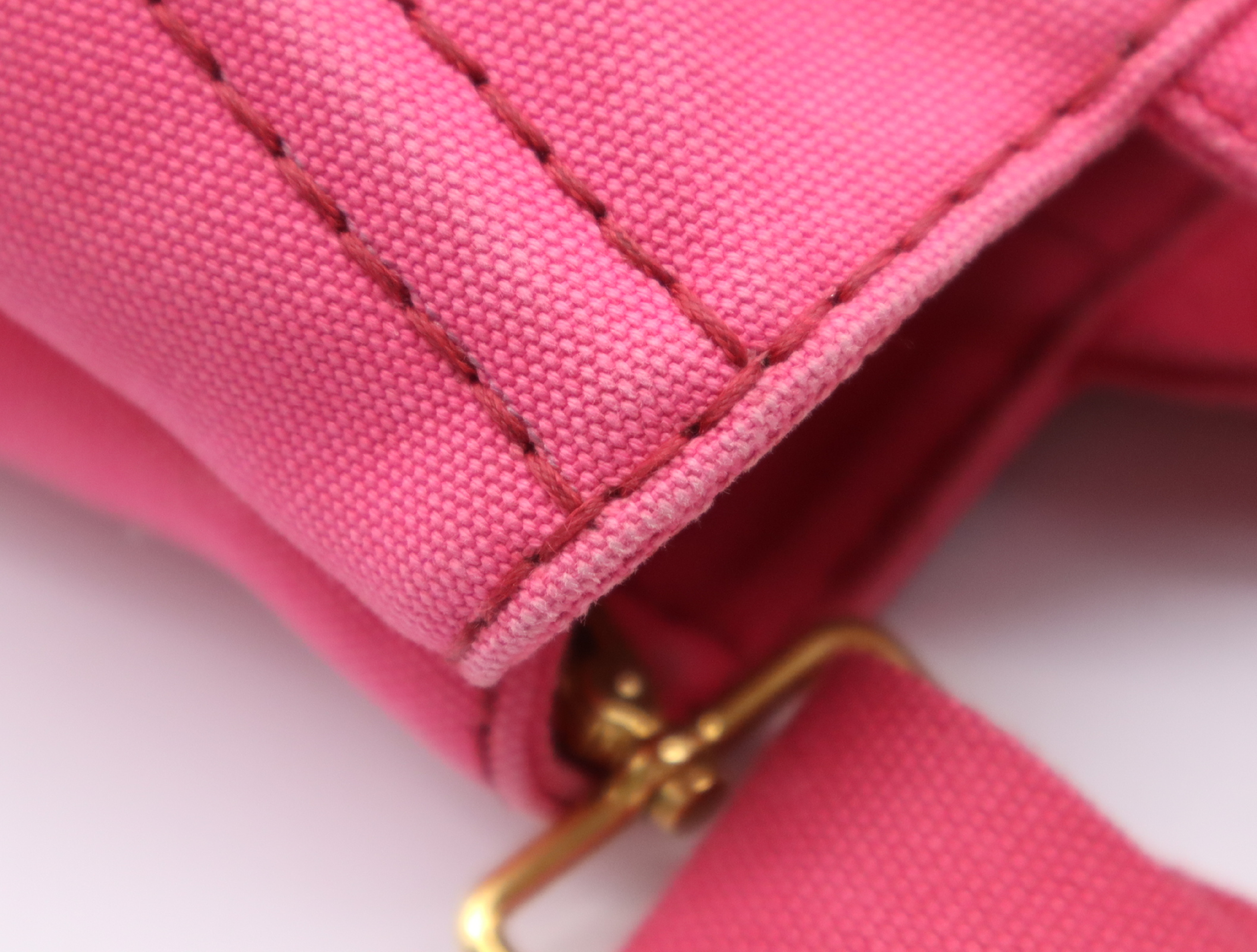 Canvas Canapa 2-Way Handbag, Pink, with Shoulder Strap and Guarantee Card. — view 8