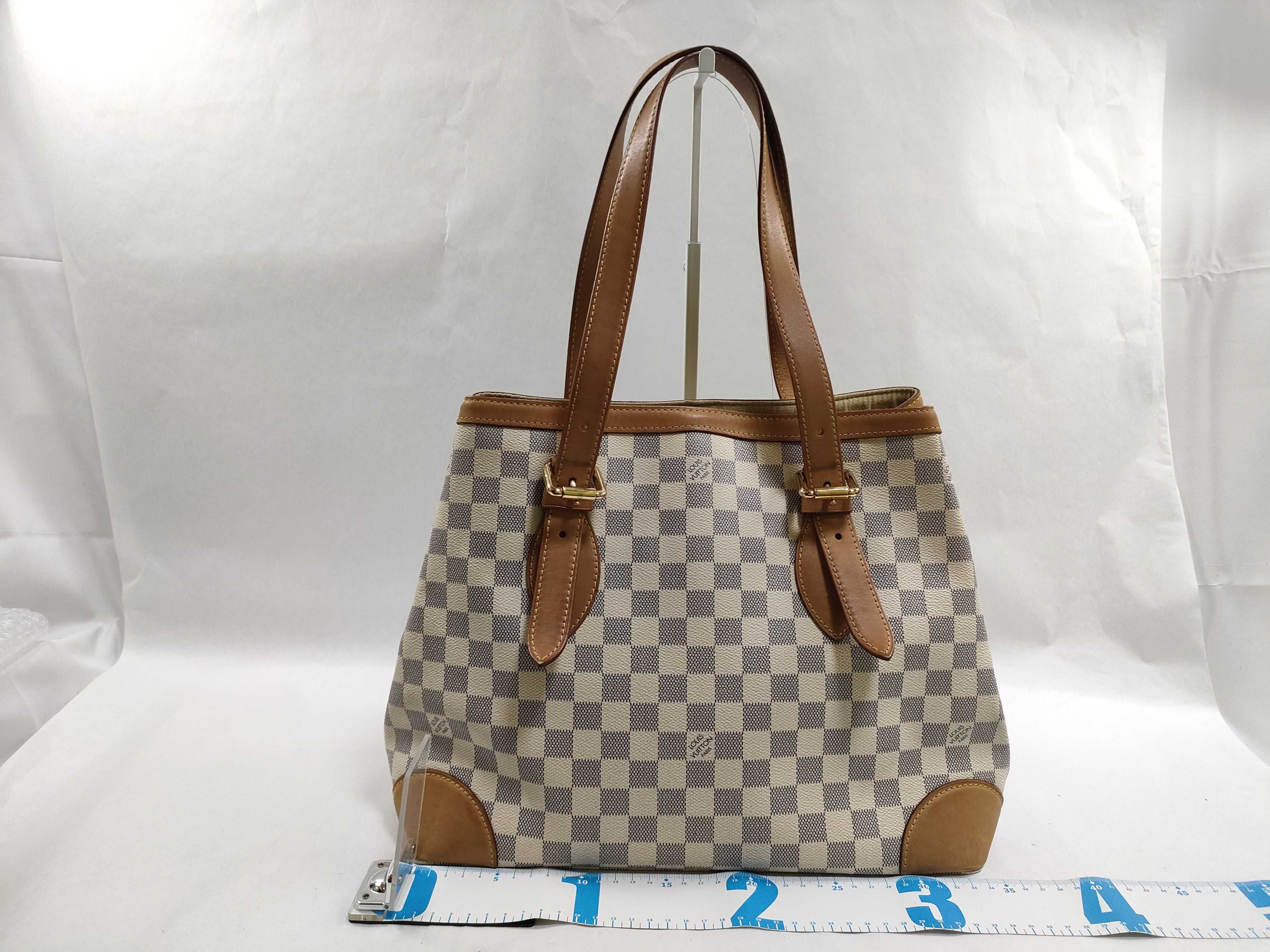 Damier Azur PH- Damier Azur Canvas Hampstead Shoulder Bag White N Tote Bag — view 2