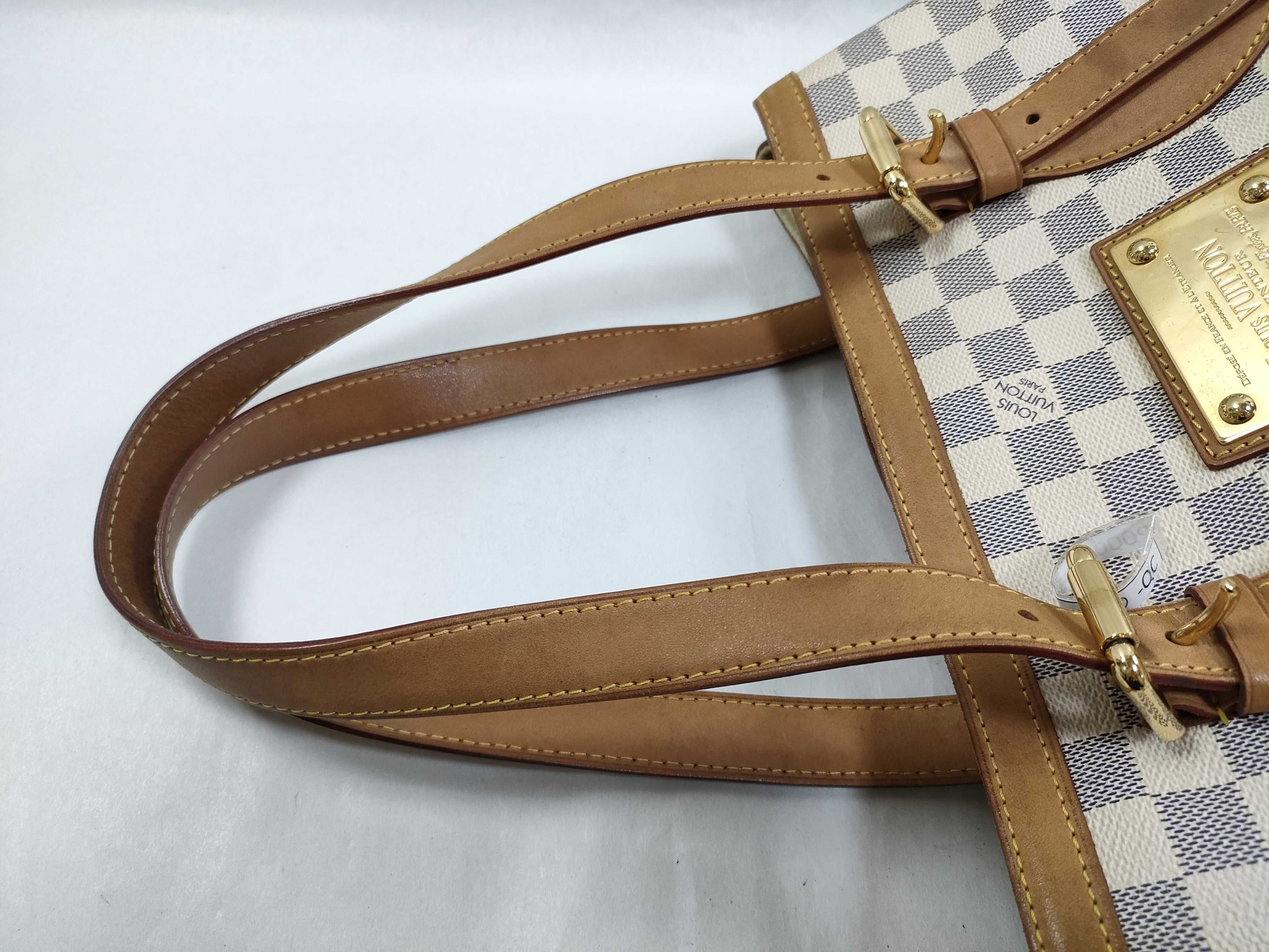Damier Azur PH- Damier Azur Canvas Hampstead Shoulder Bag White N Tote Bag — view 3
