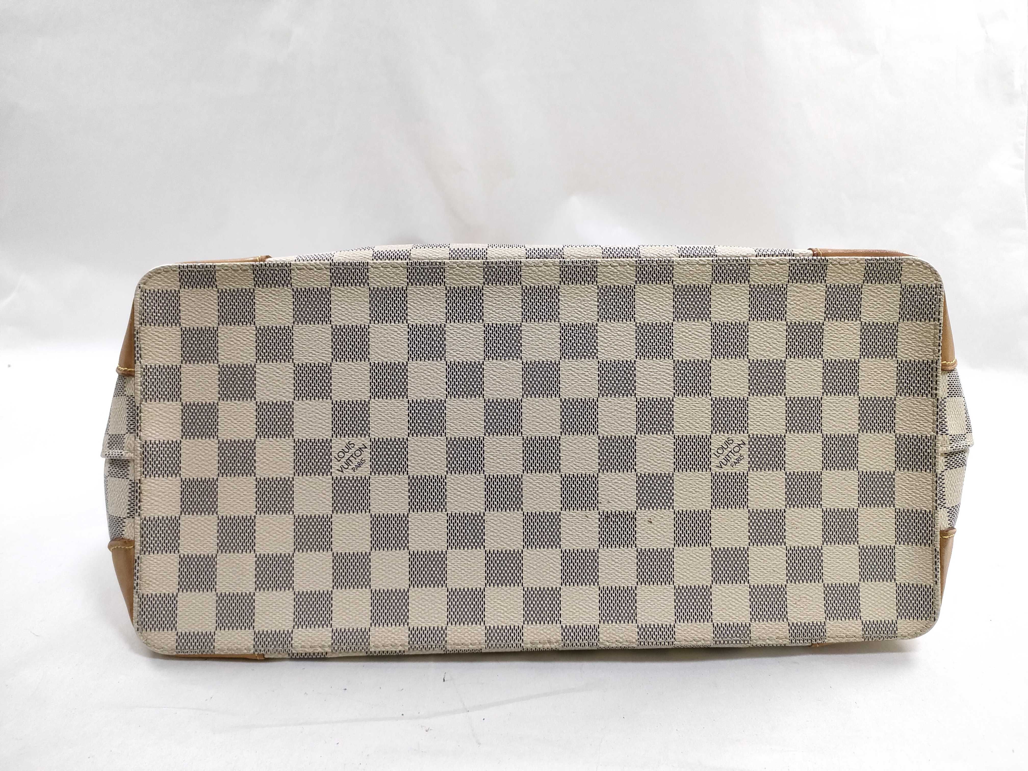 Damier Azur PH- Damier Azur Canvas Hampstead Shoulder Bag White N Tote Bag — view 7
