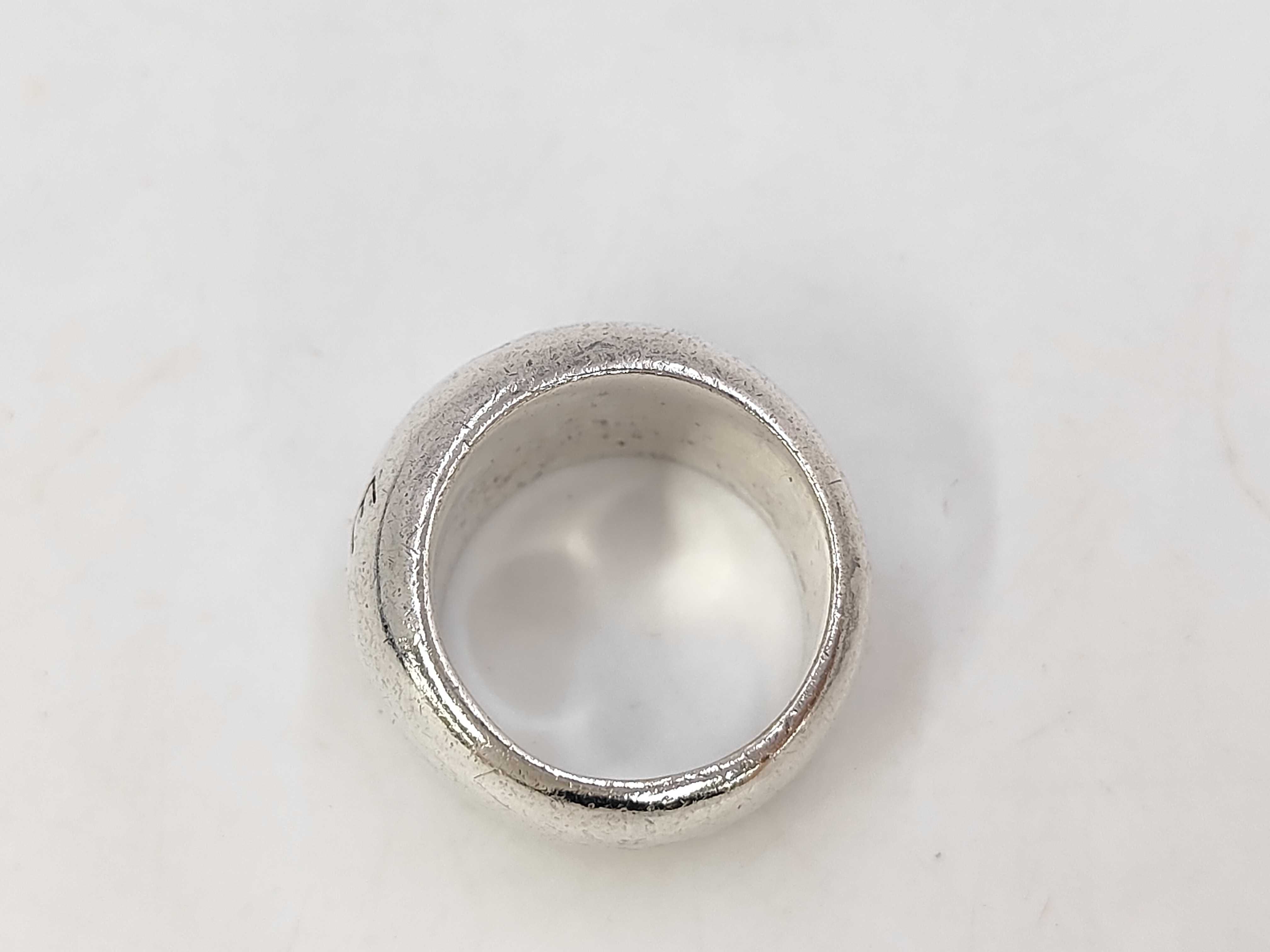 Logo Silver SV925 Hallmark Ring 17.6g #51 — view 3