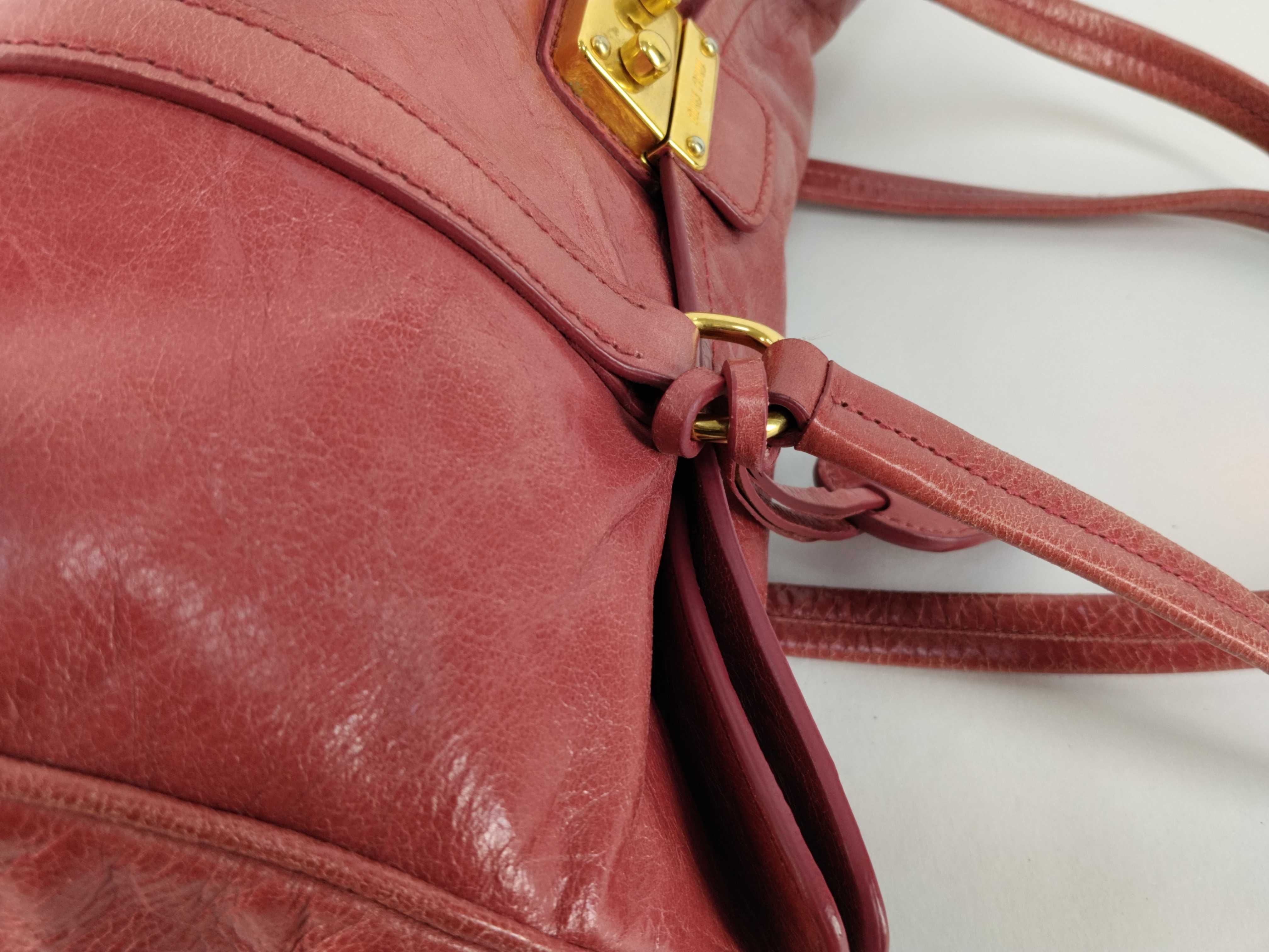 shoulder bag, leather, pink. — view 5