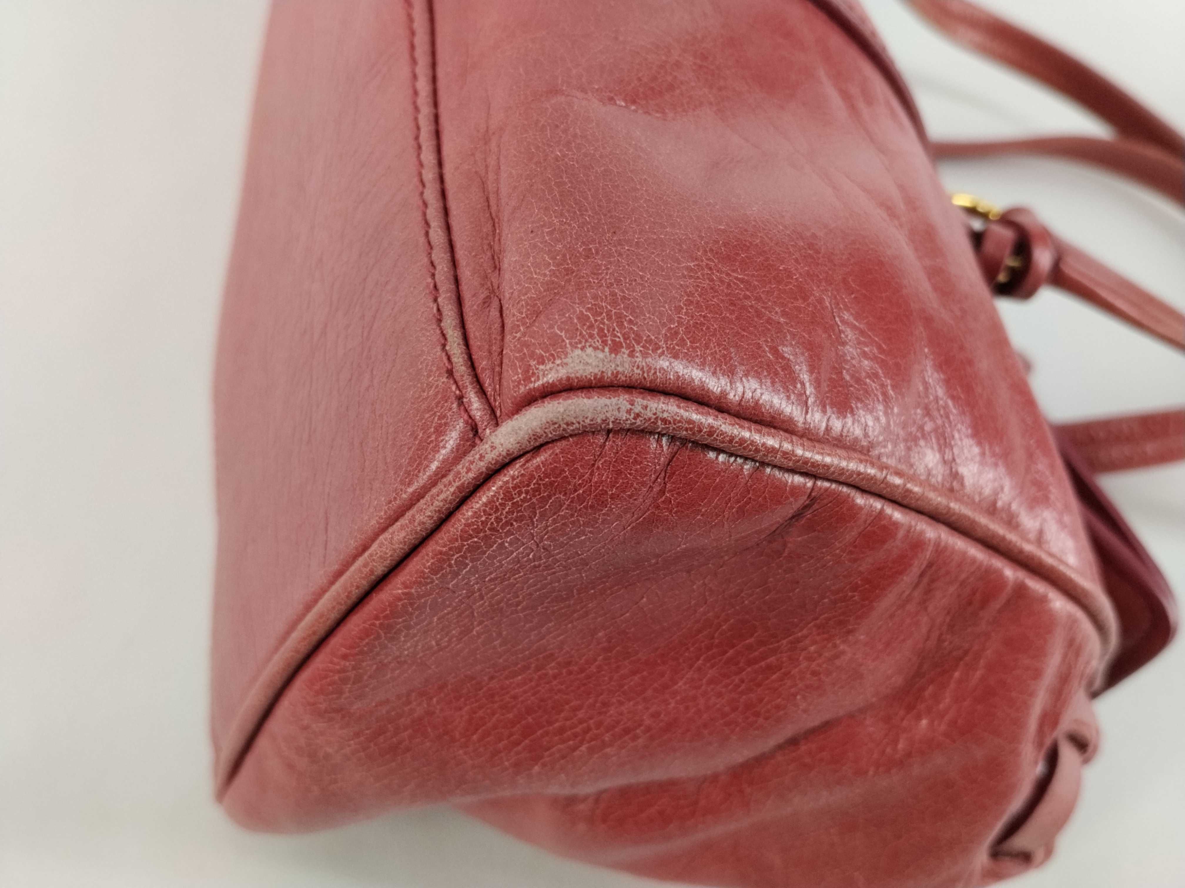 shoulder bag, leather, pink. — view 6