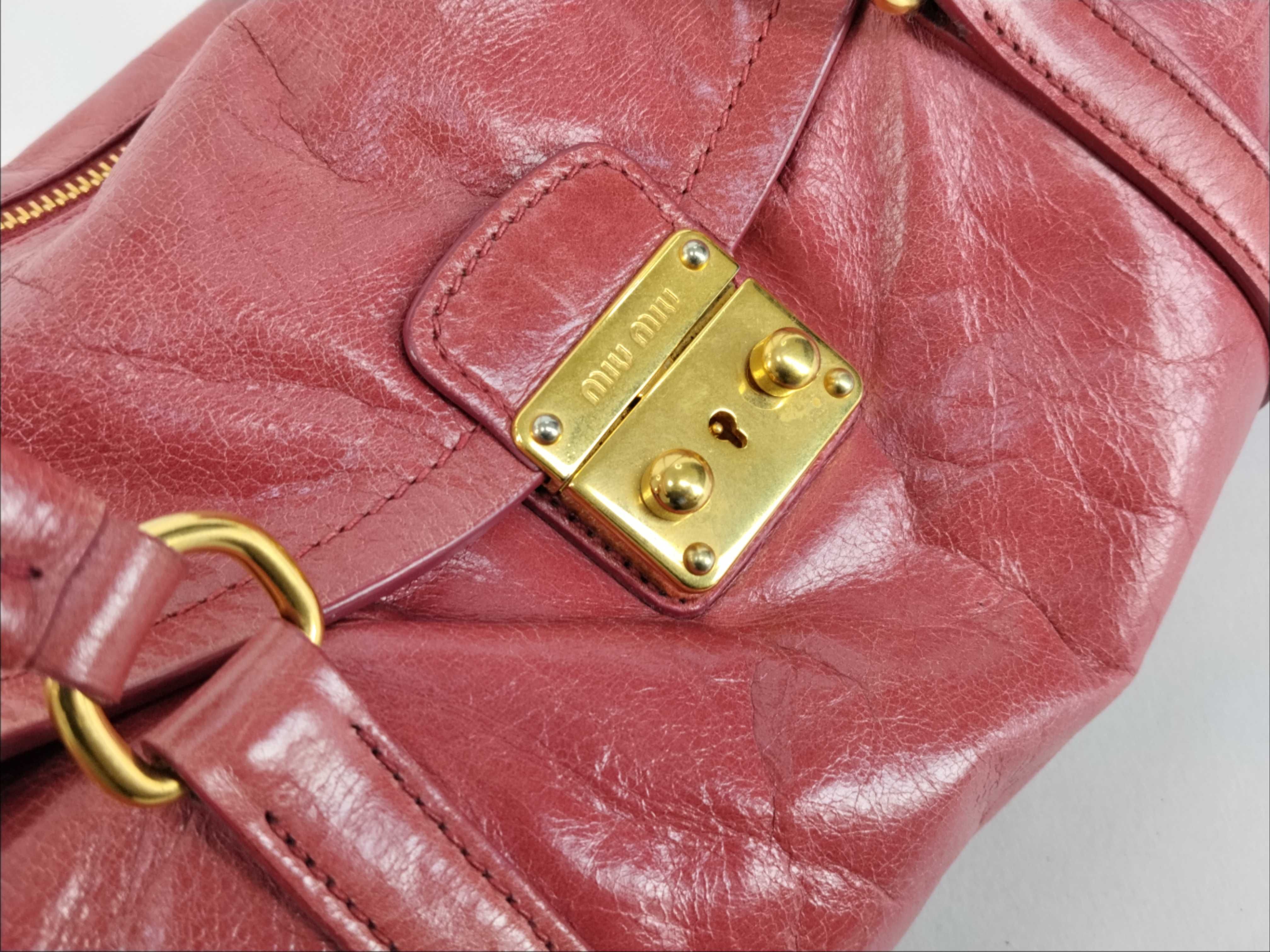 shoulder bag, leather, pink. — view 8