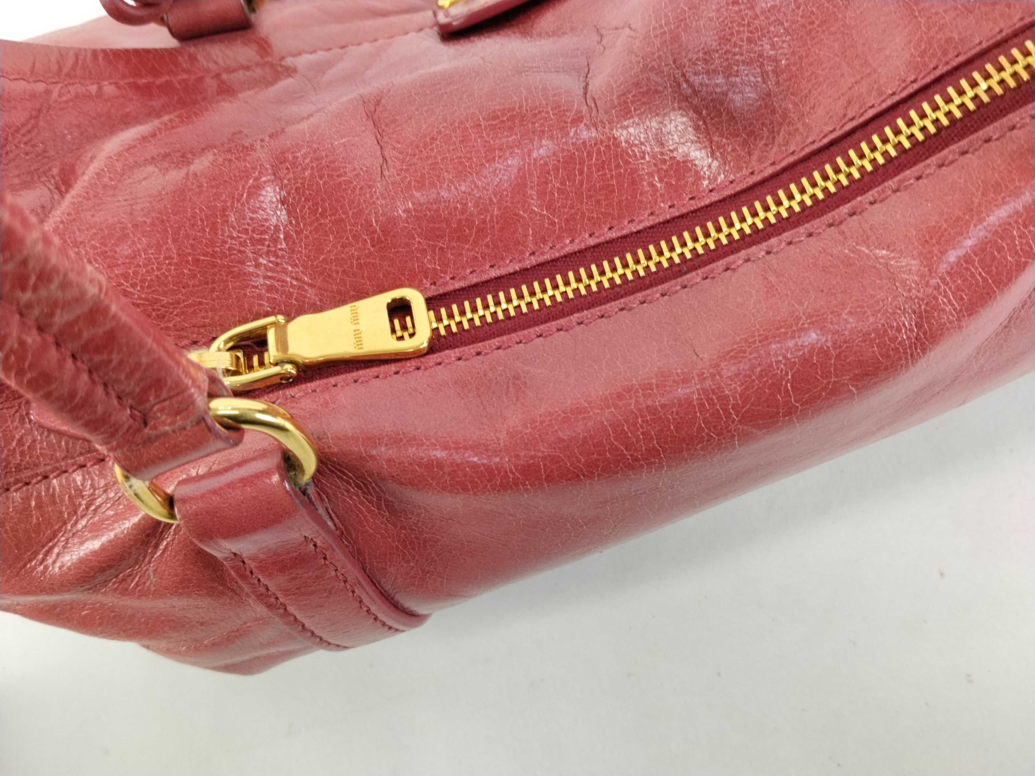 shoulder bag, leather, pink. — view 9