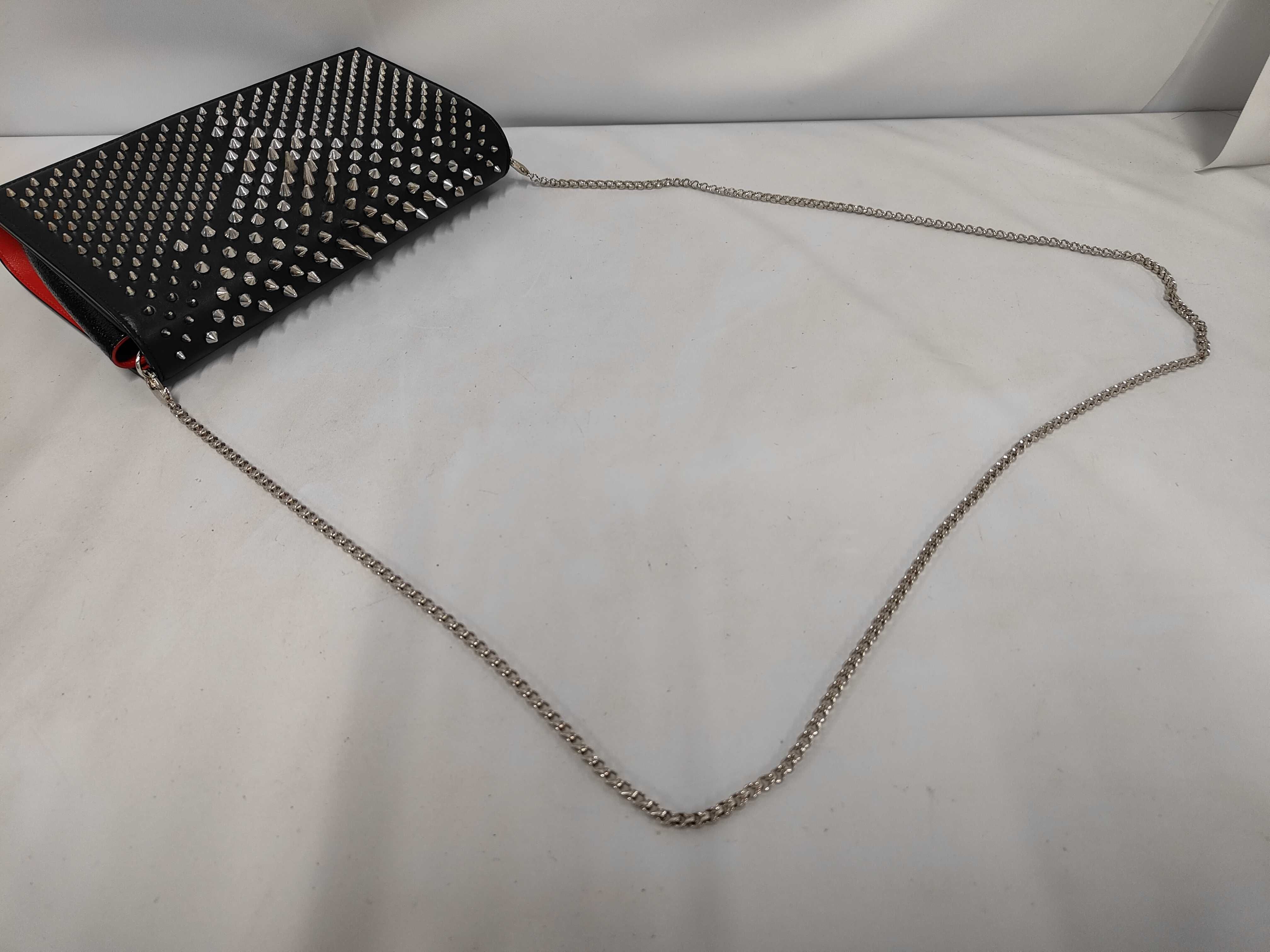 Spike Chain Shoulder Bag, Black — view 5