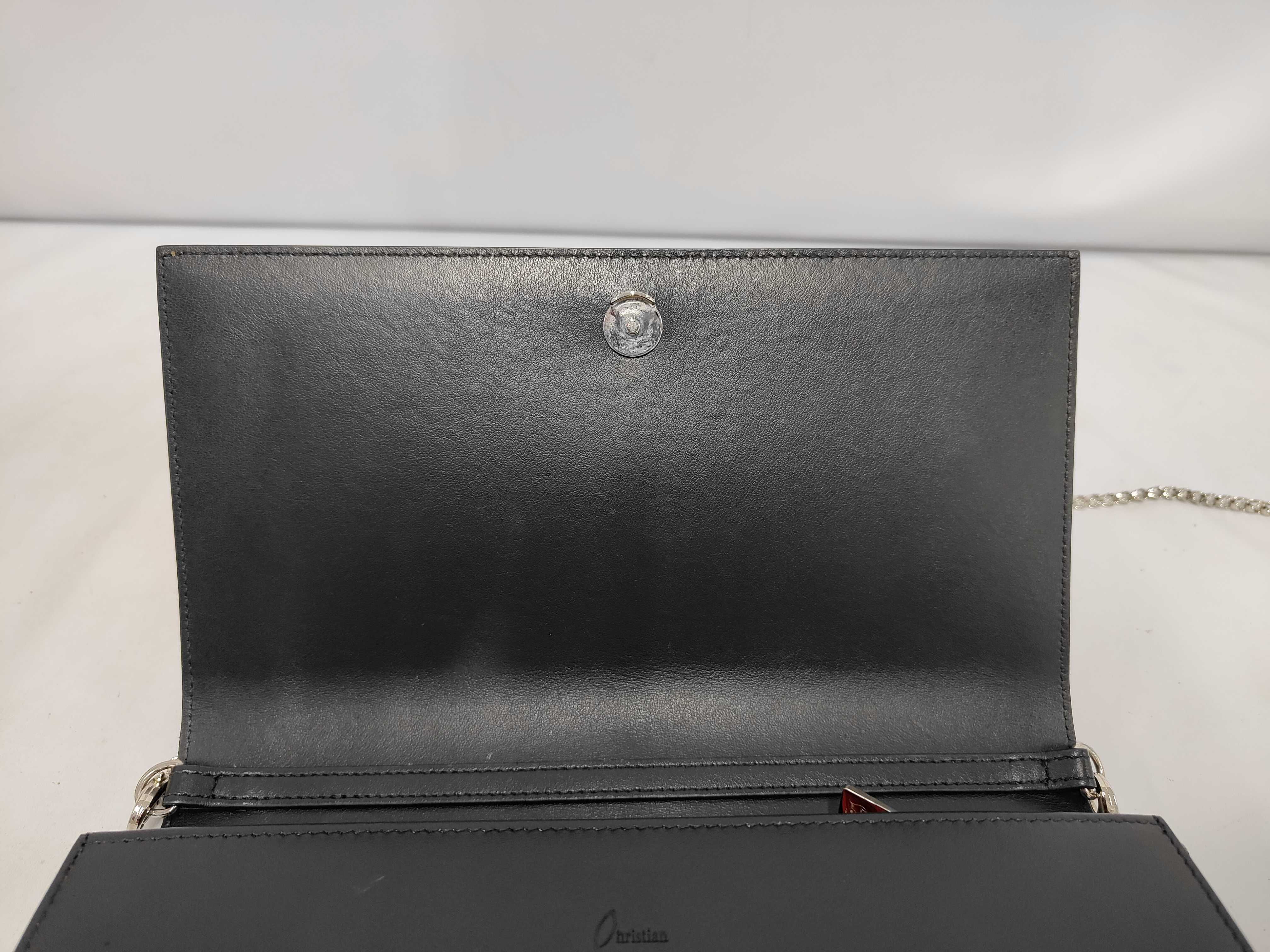 Spike Chain Shoulder Bag, Black — view 8