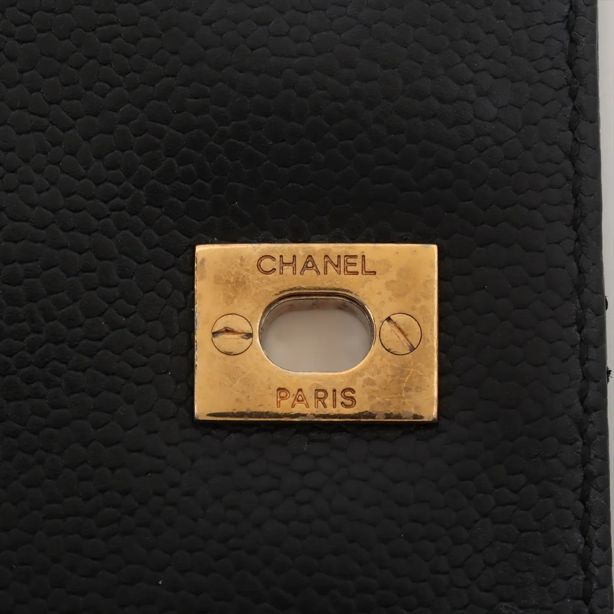 Matelasse caviar skin handbag black gold hardware 6600377 6th series — view 11