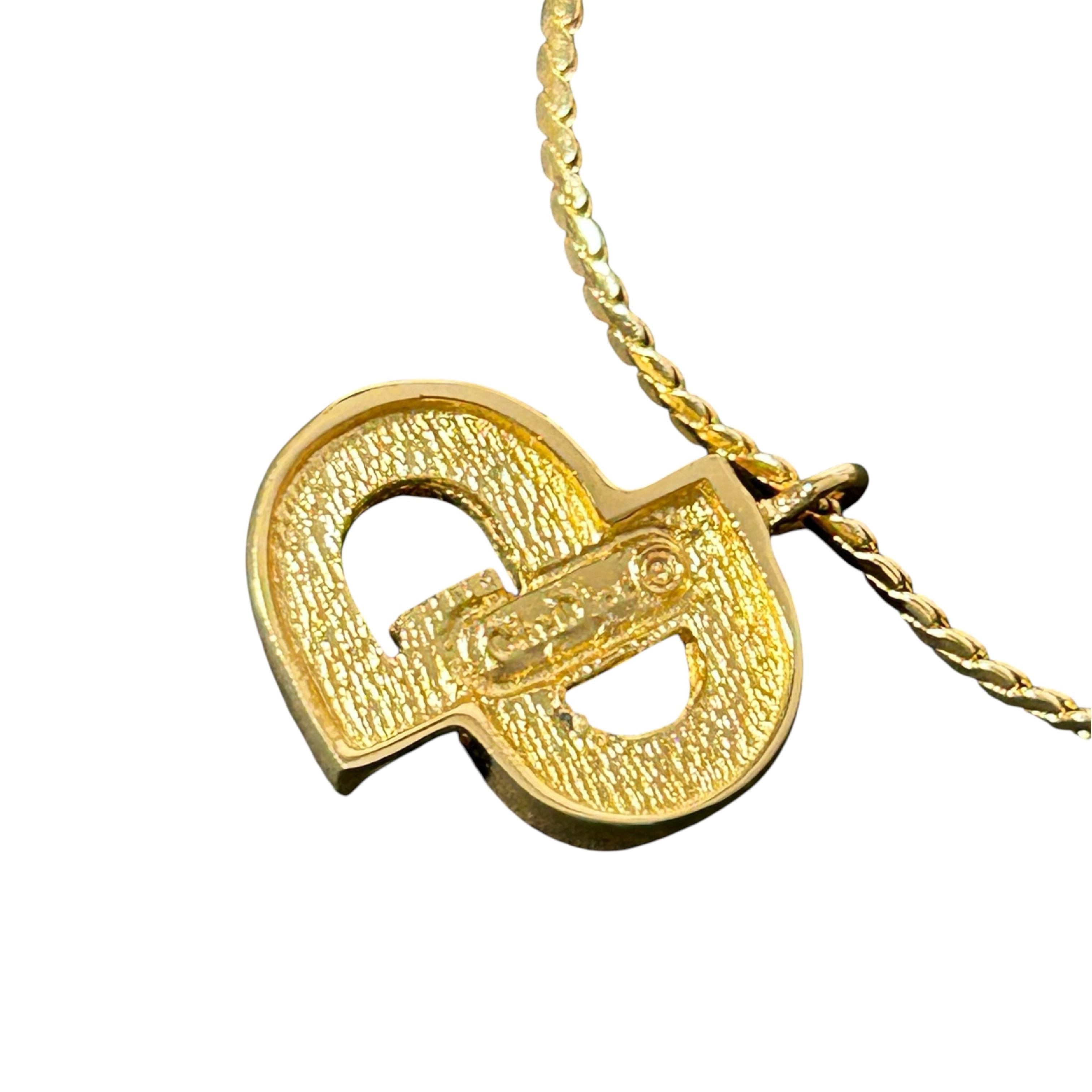 bracelet with CD logo and rhinestones, 17cm in length, gold-toned bangle. — view 2