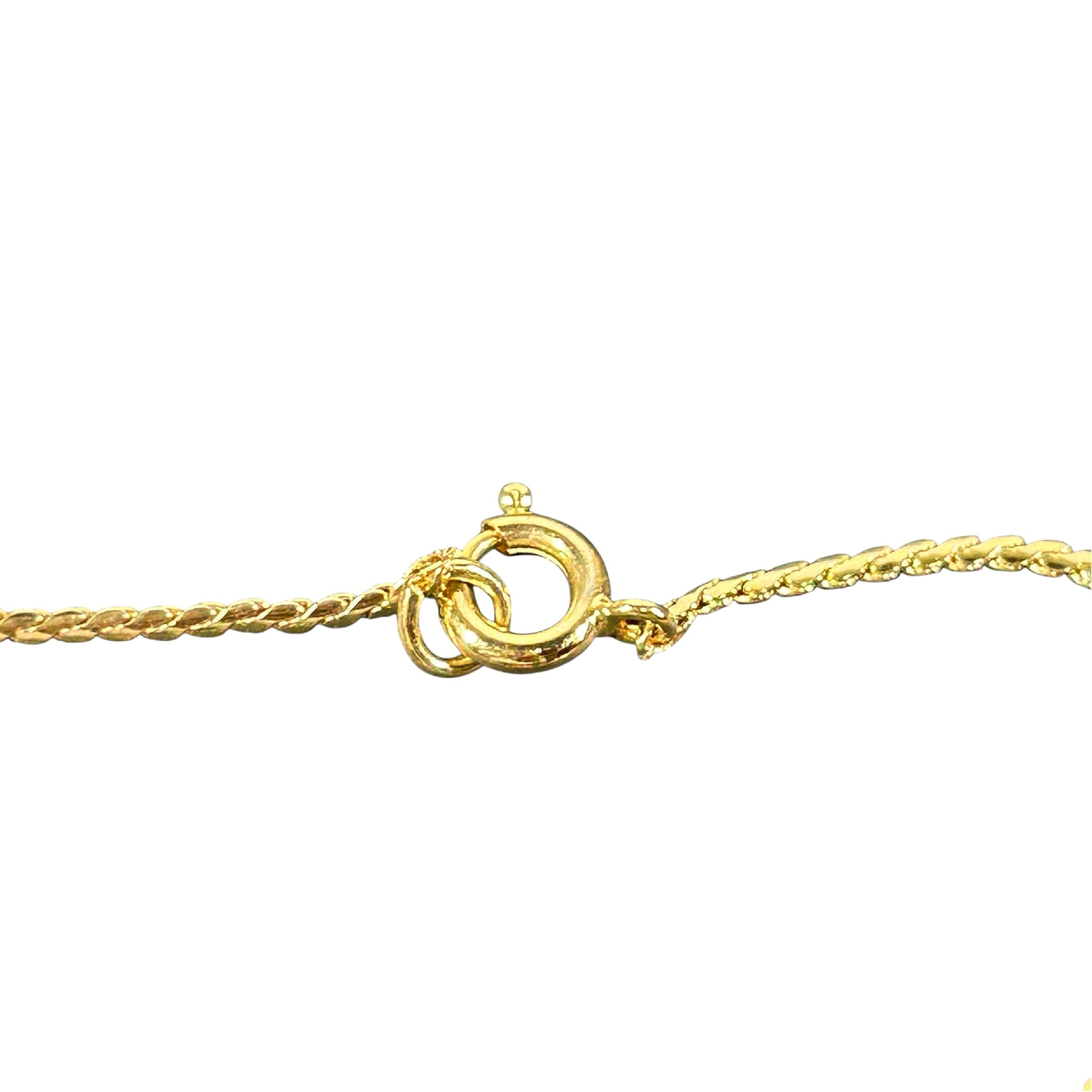 bracelet with CD logo and rhinestones, 17cm in length, gold-toned bangle. — view 5